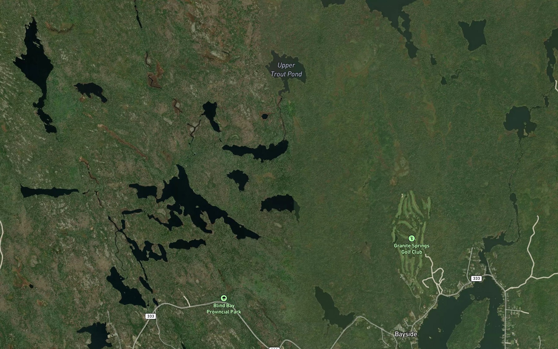 Satellite map of the Porcupine Pond