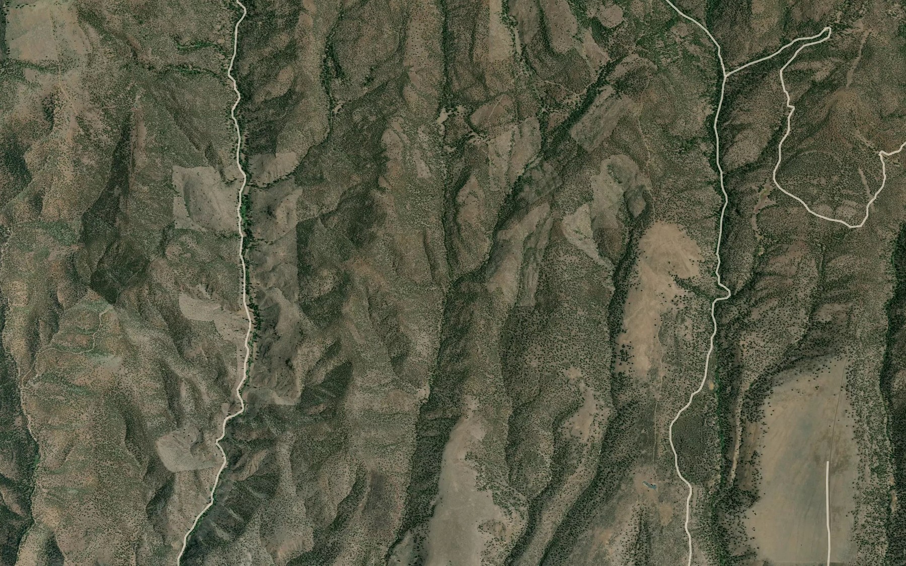 Satellite map of the West Fork Warrens Creek
