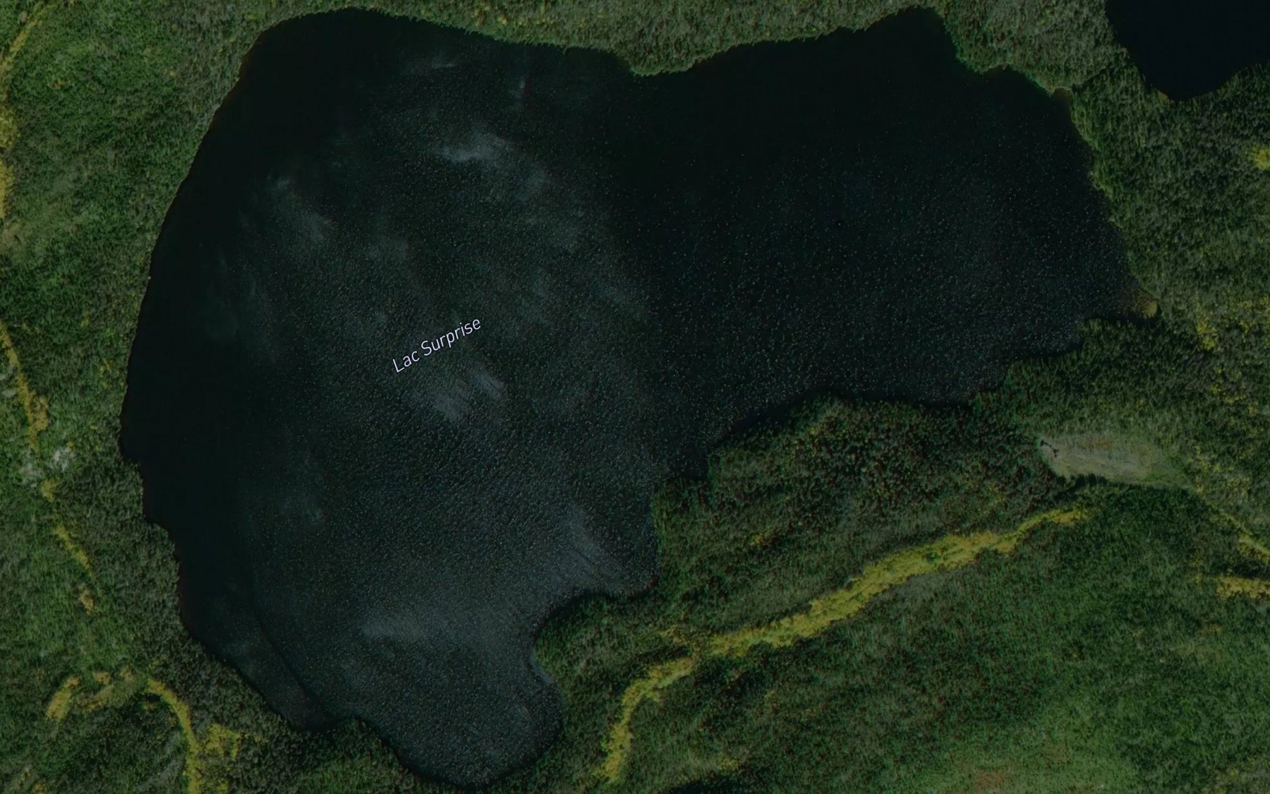 Satellite map of the Lac Surprise