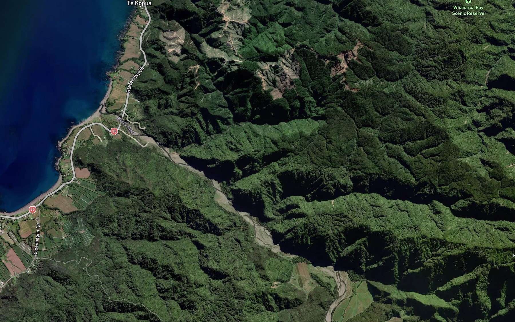 Satellite map of the Mokuku Stream