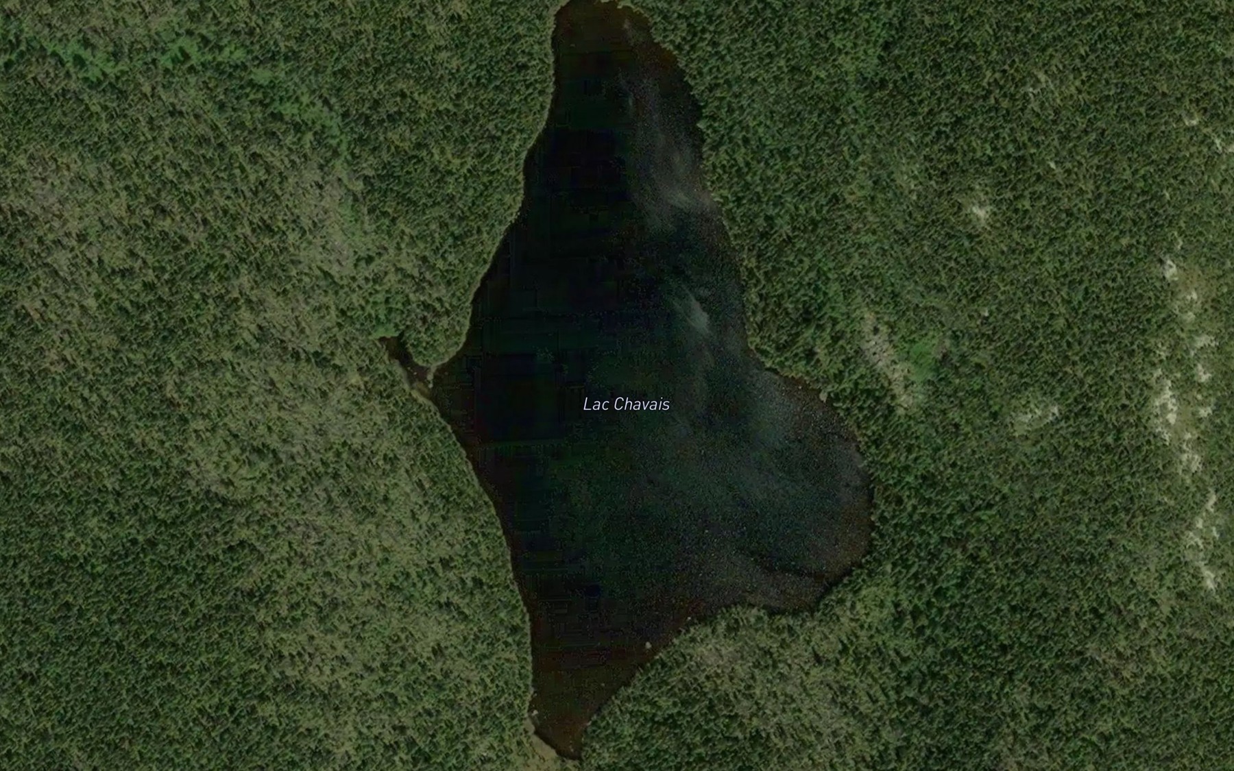 Satellite map of the Lac Chavais