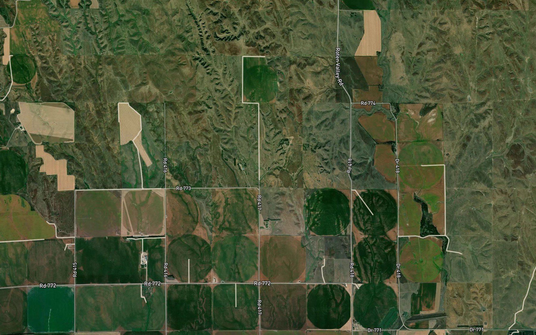 Satellite map of the Feddersen Reservoir