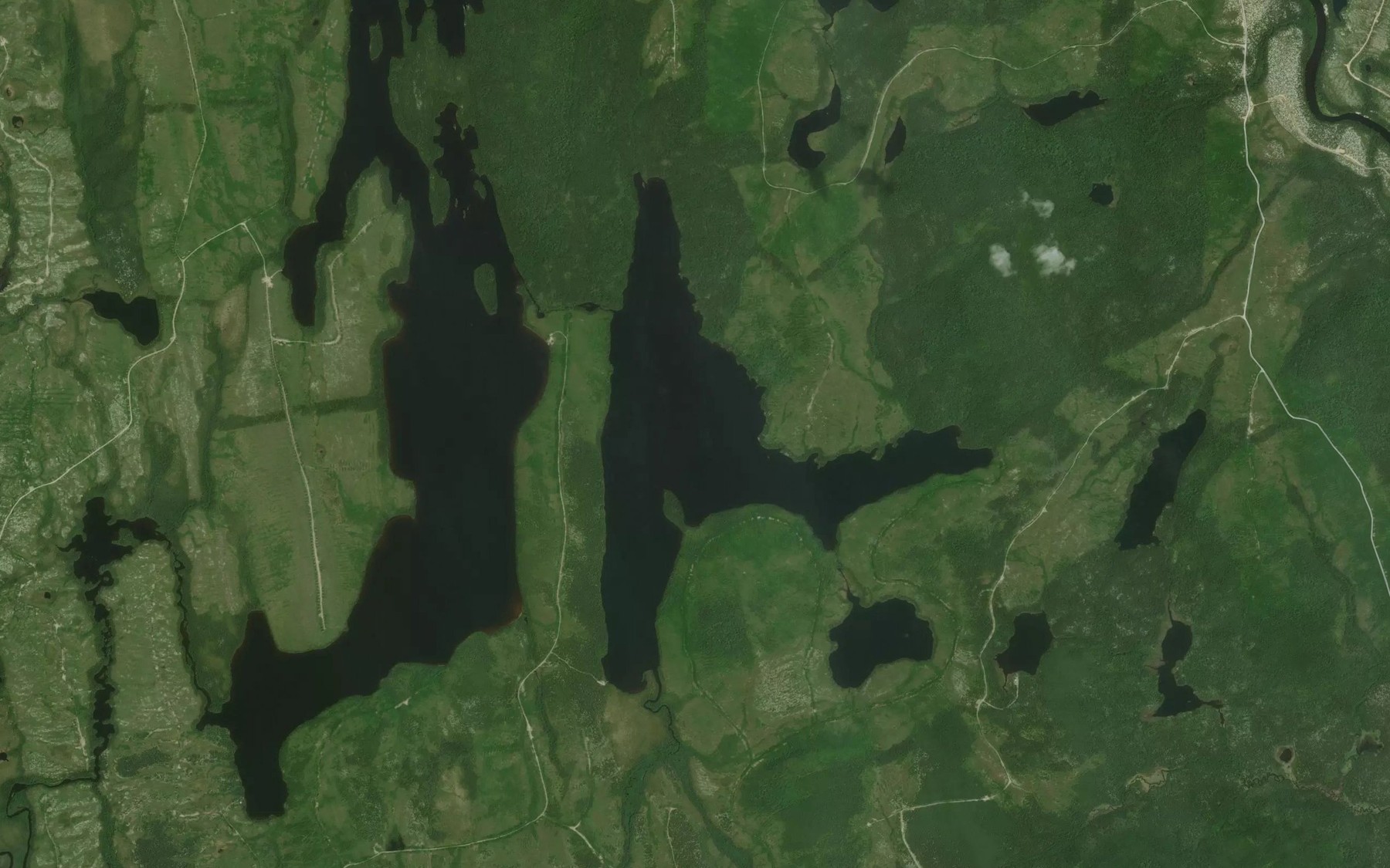 Satellite map of the Lac Kapihtukamatsh