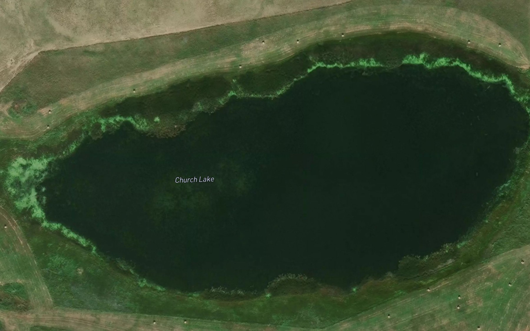 Satellite map of the Church Lake