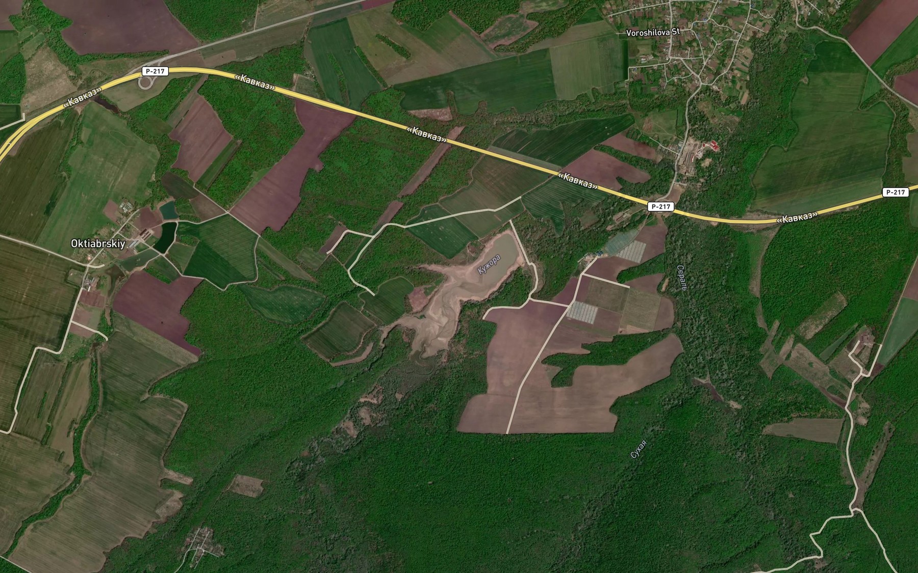 Satellite map of the Kuzhorskoye Vodokhranilishche
