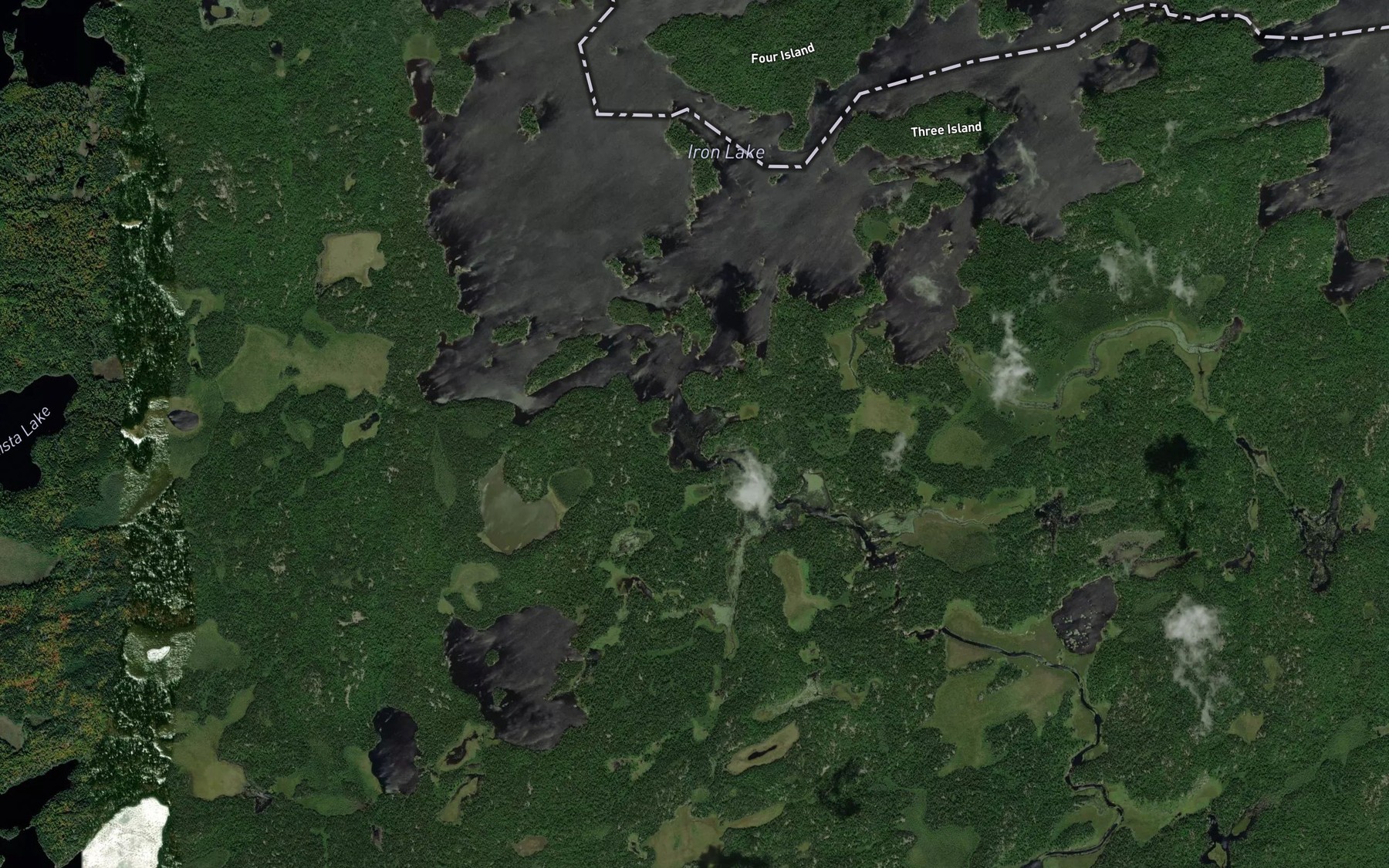 Satellite map of the Peterson Bay