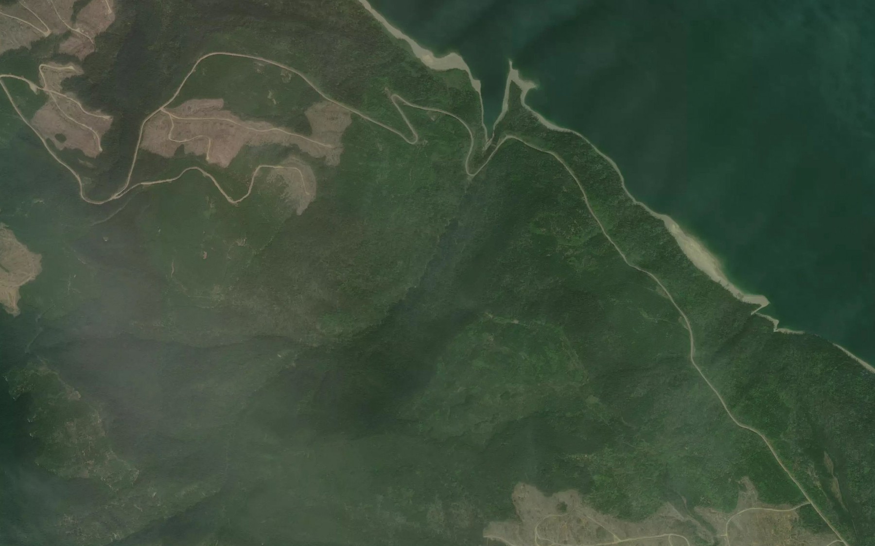 Satellite map of the Table Creek
