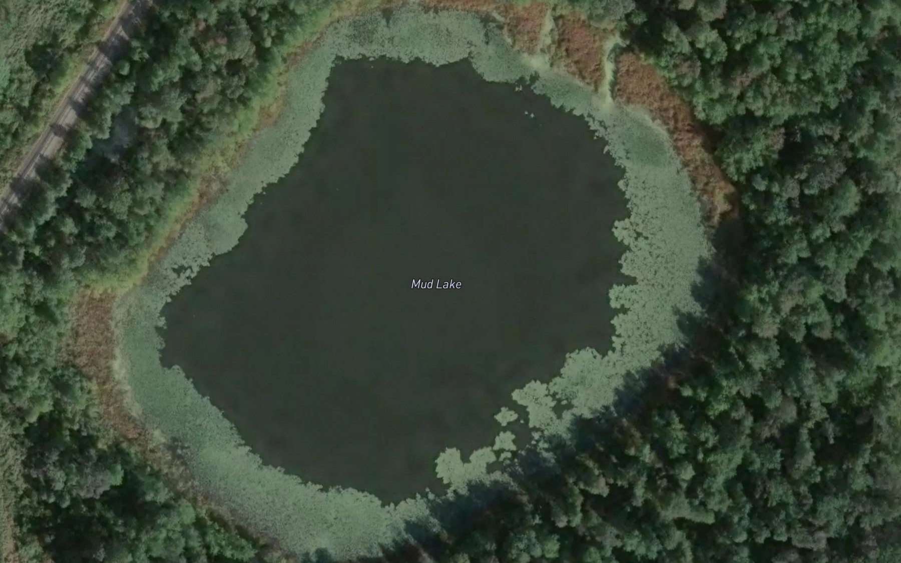 Satellite map of the Mud Lake