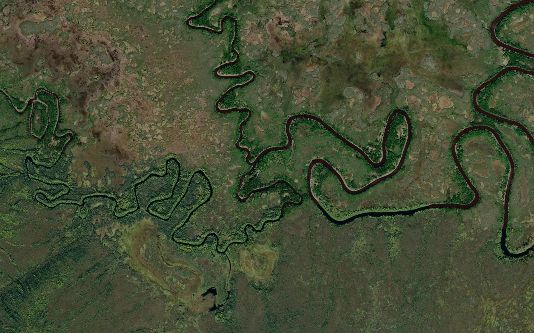 Satellite map of the North Hather Creek