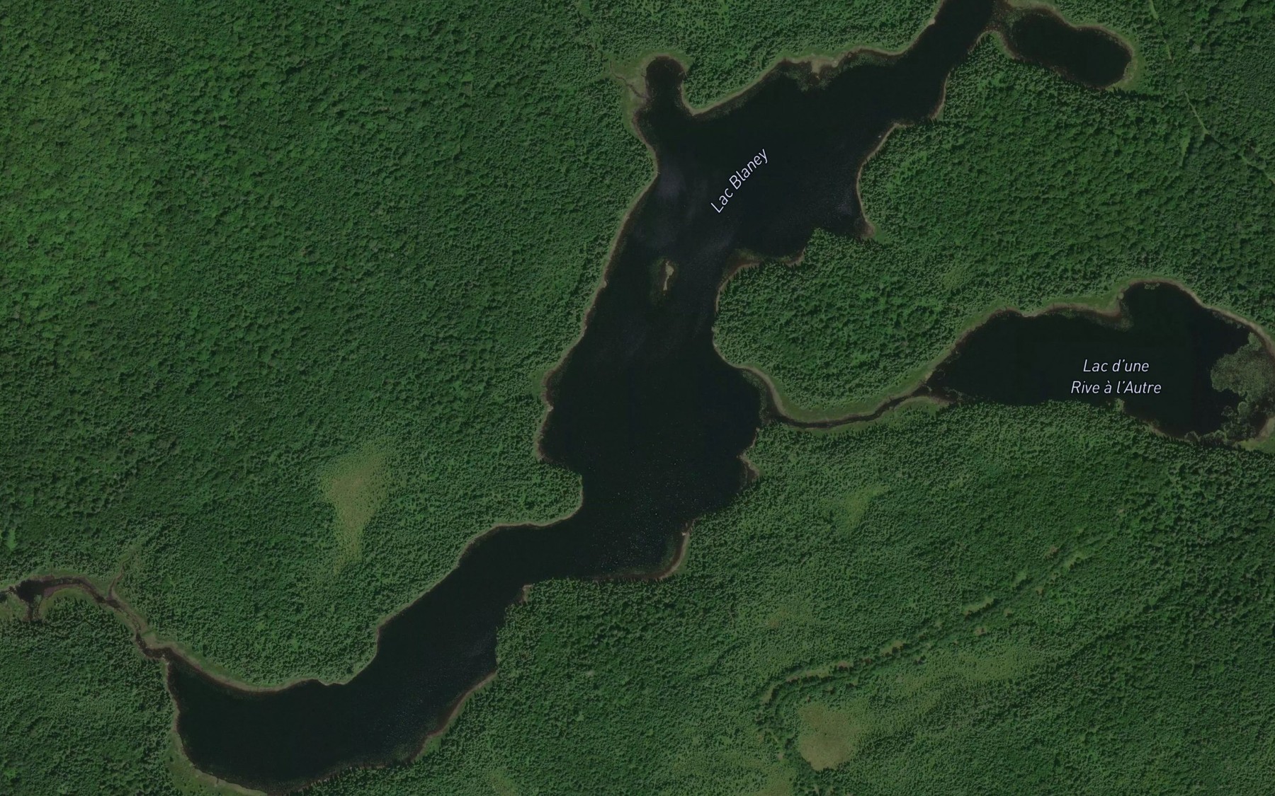 Satellite map of the Lac Blaney