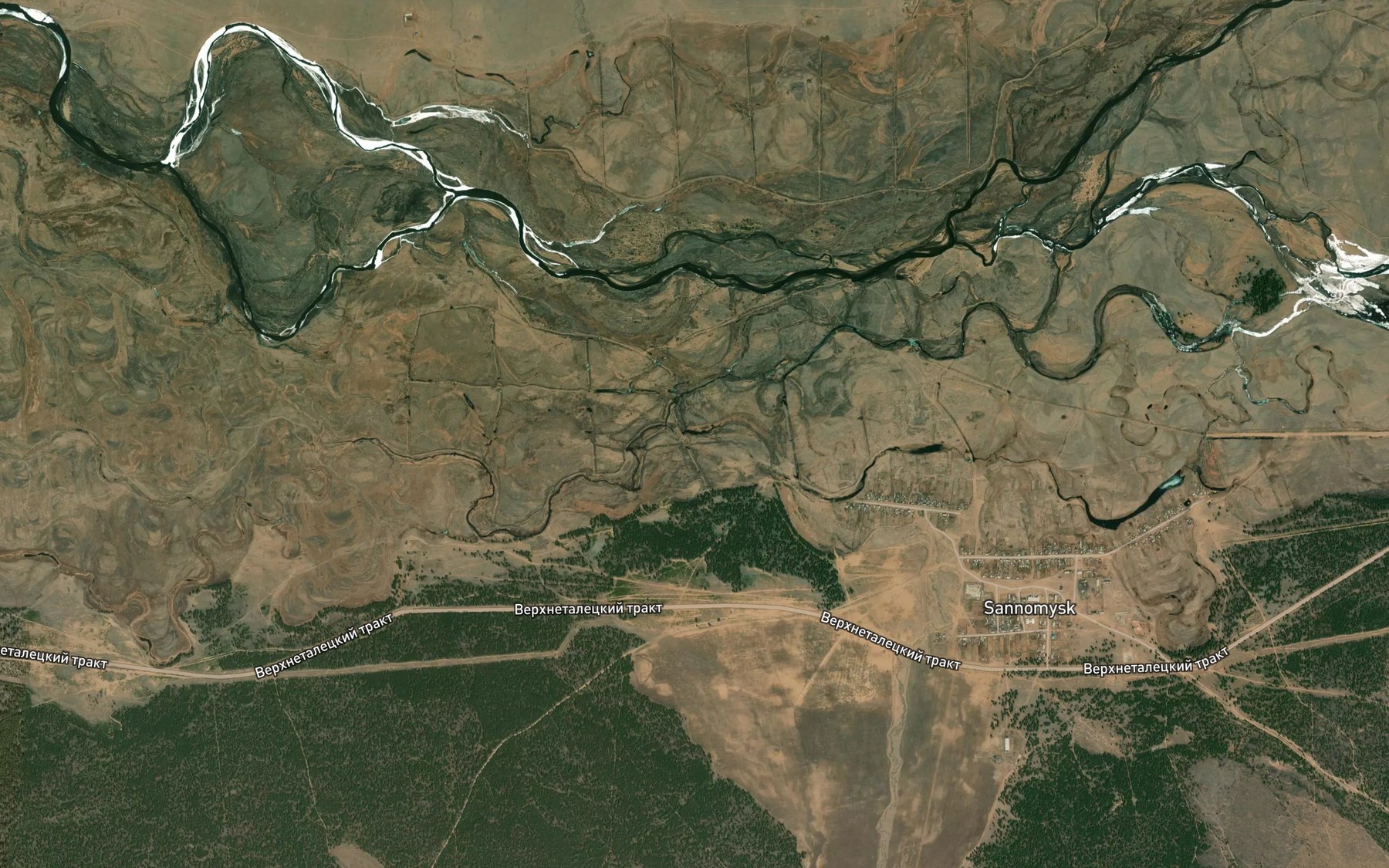 Satellite map of the Malyy Tarbagatay