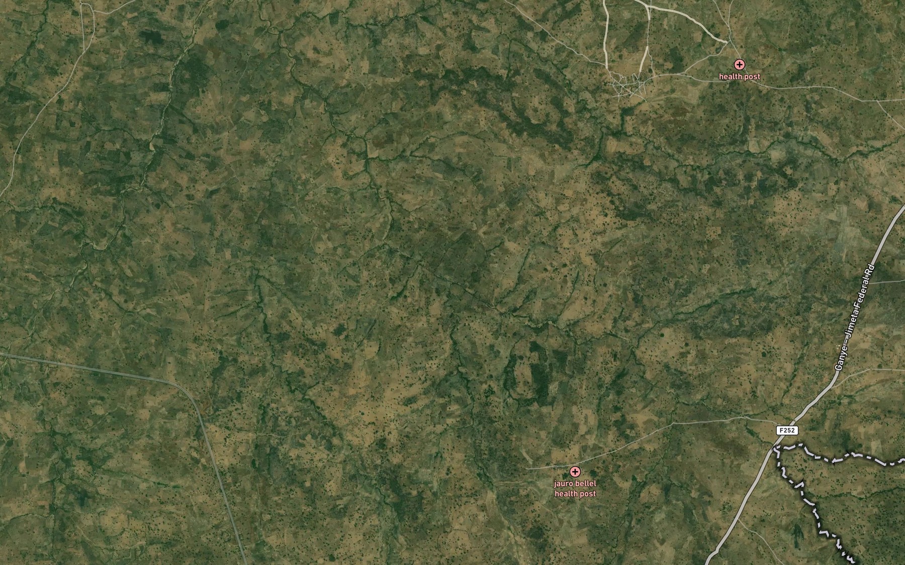 Satellite map of the Mayo Dekbara