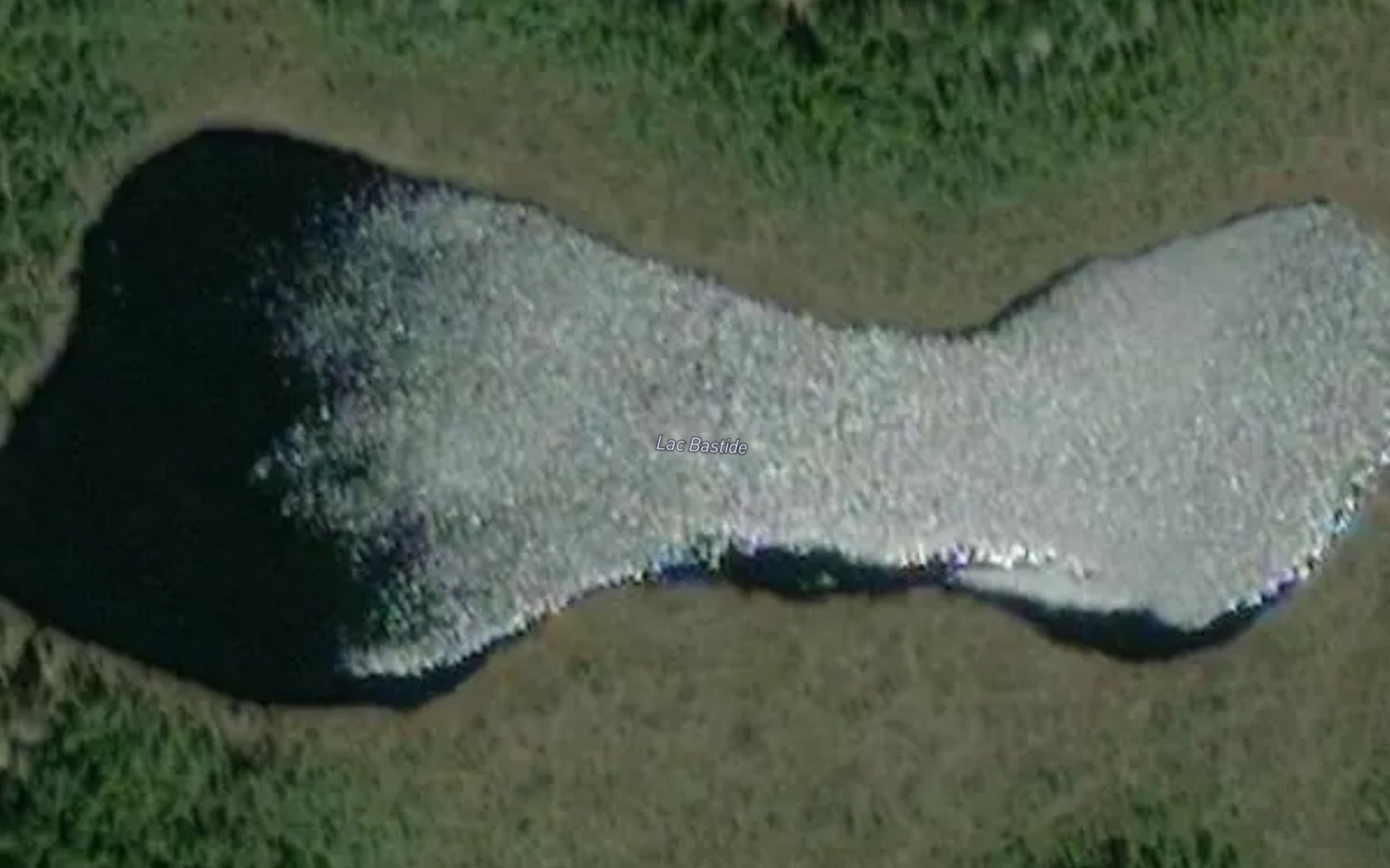 Satellite map of the Lac Bastide