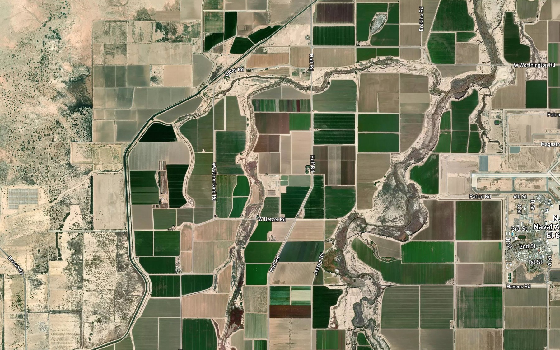 Satellite map of the Fern Lateral Nine