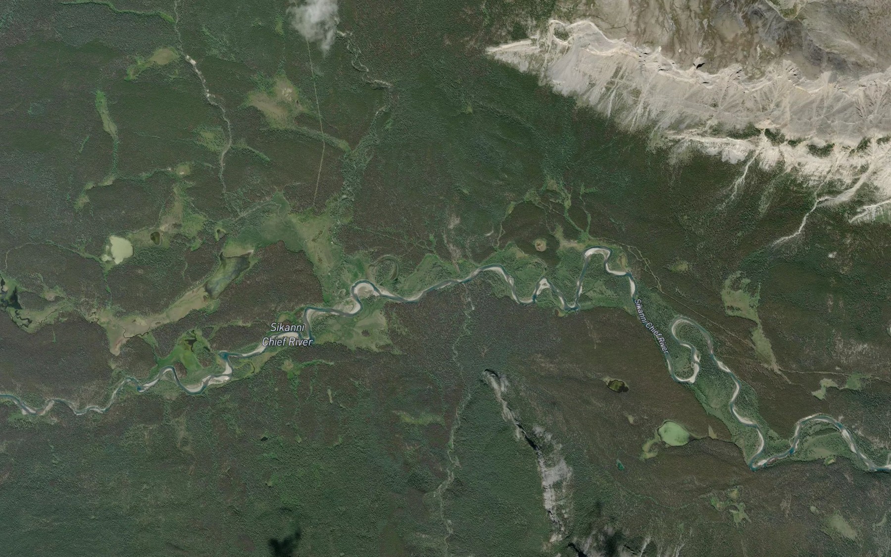 Satellite map of the Bartle Creek
