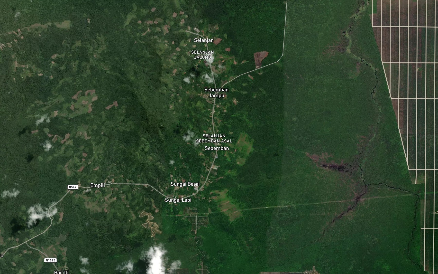 Satellite map of the Sungai Kaladi