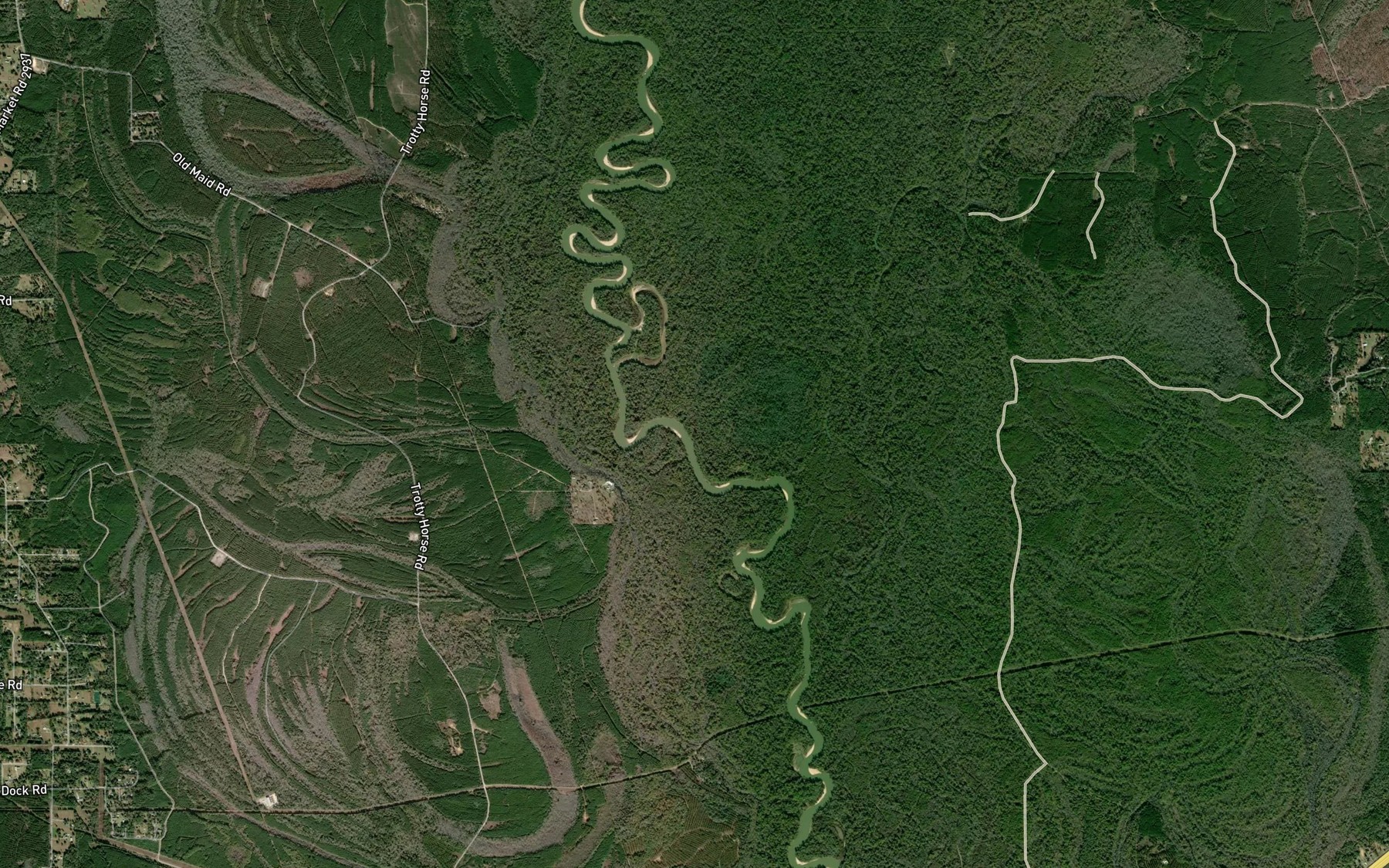 Satellite map of the Big Pine Hammock Lake