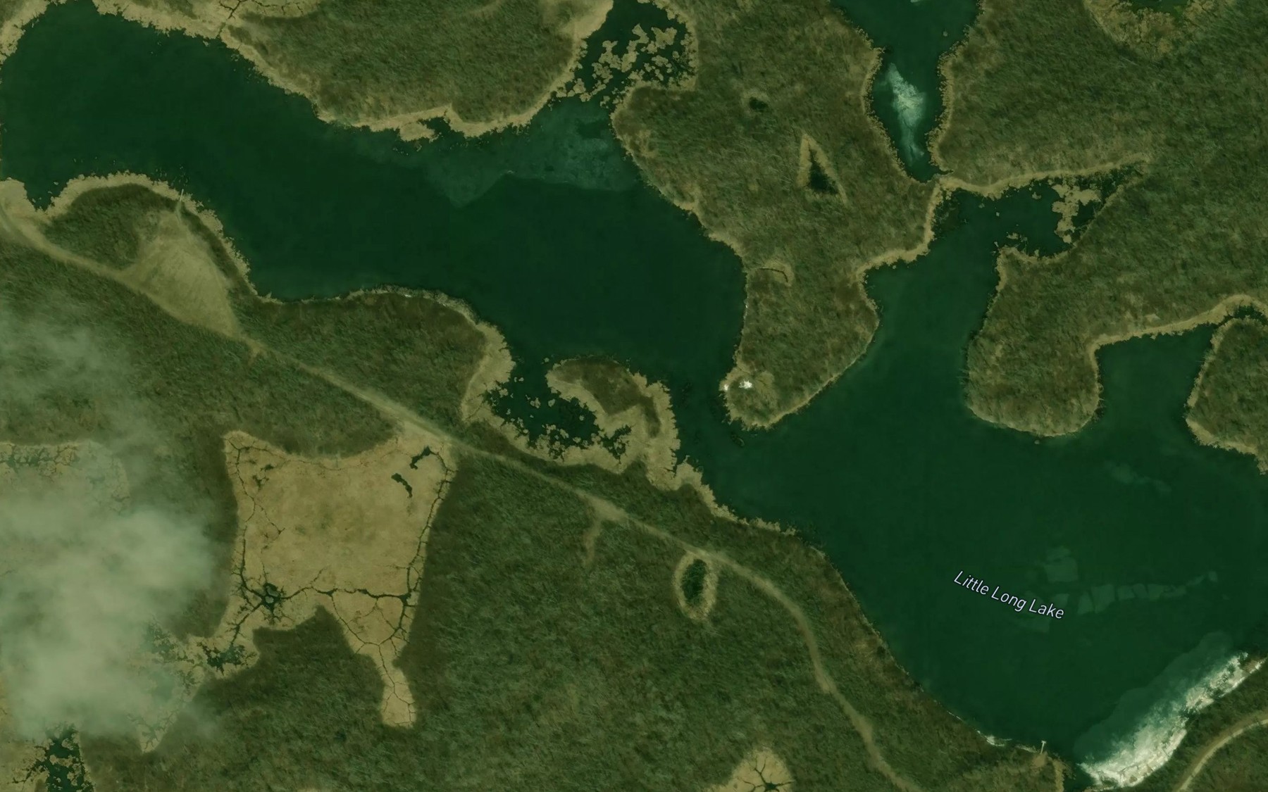 Satellite map of the Little Long Lake