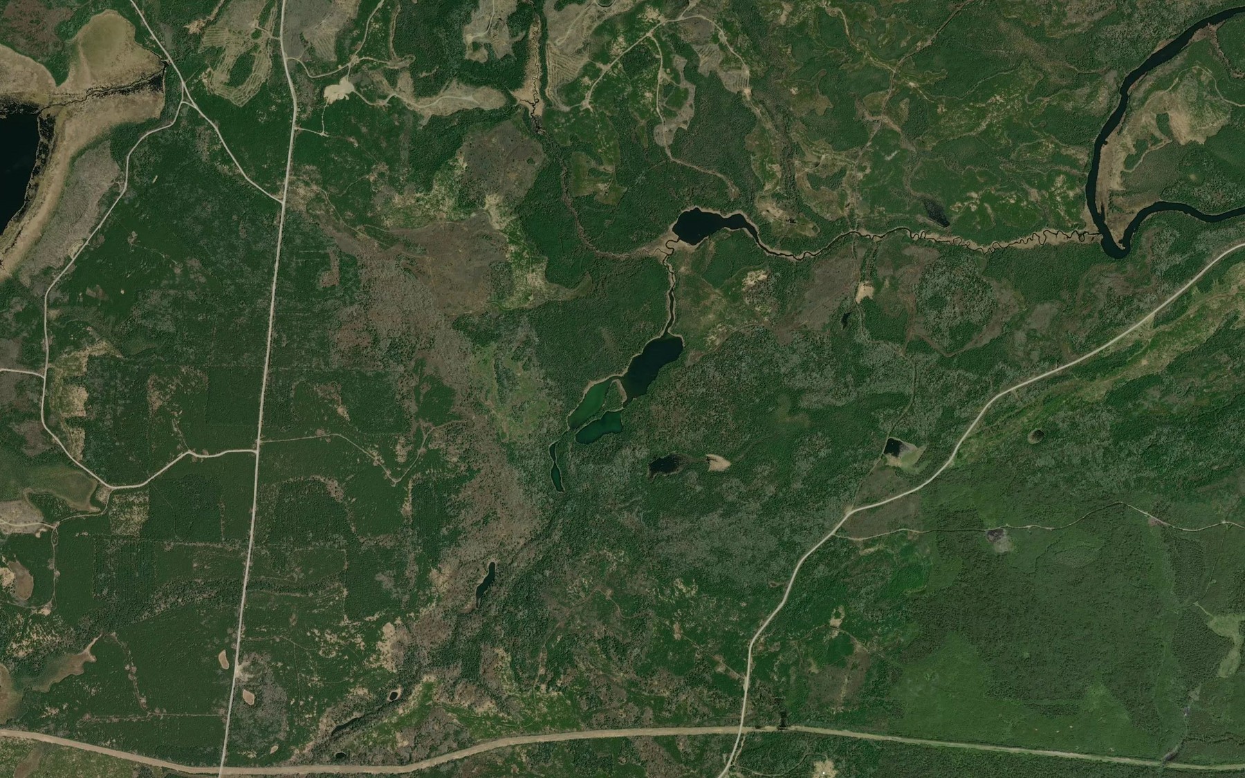 Satellite map of the Coldwater Lake