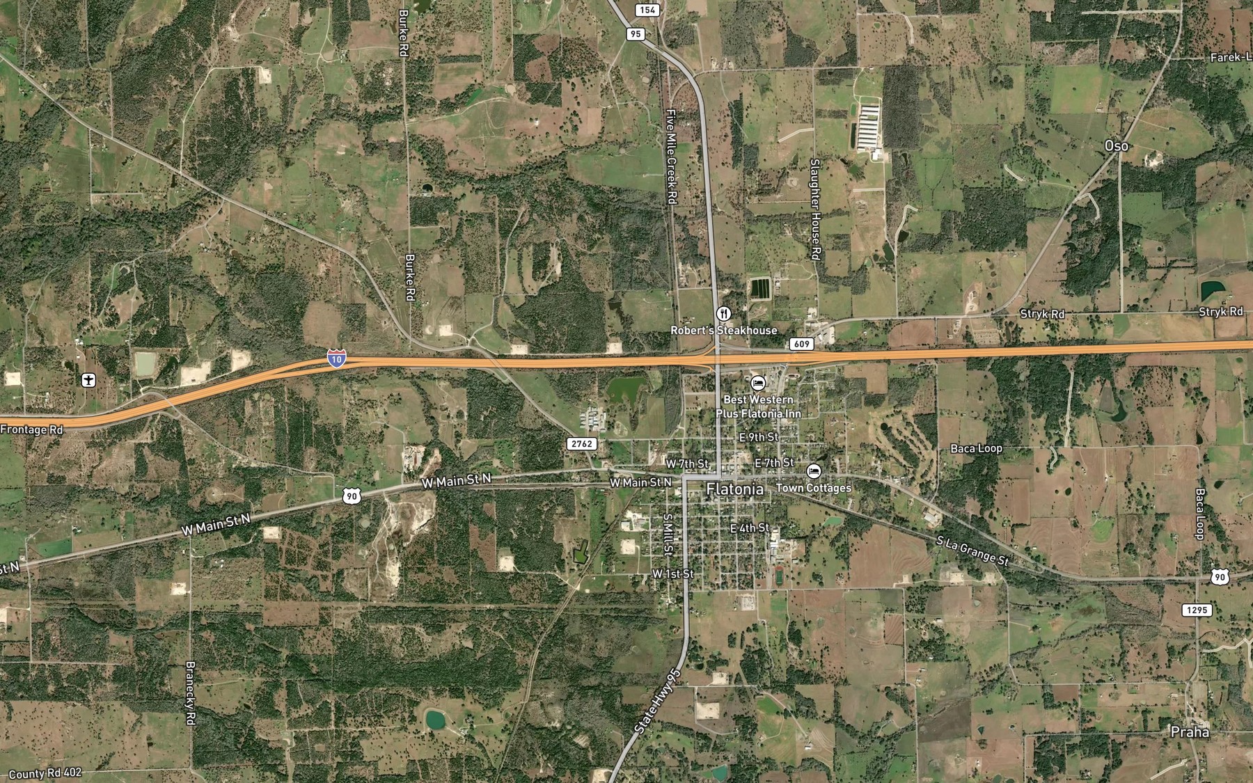 Satellite map of the Ring Lake