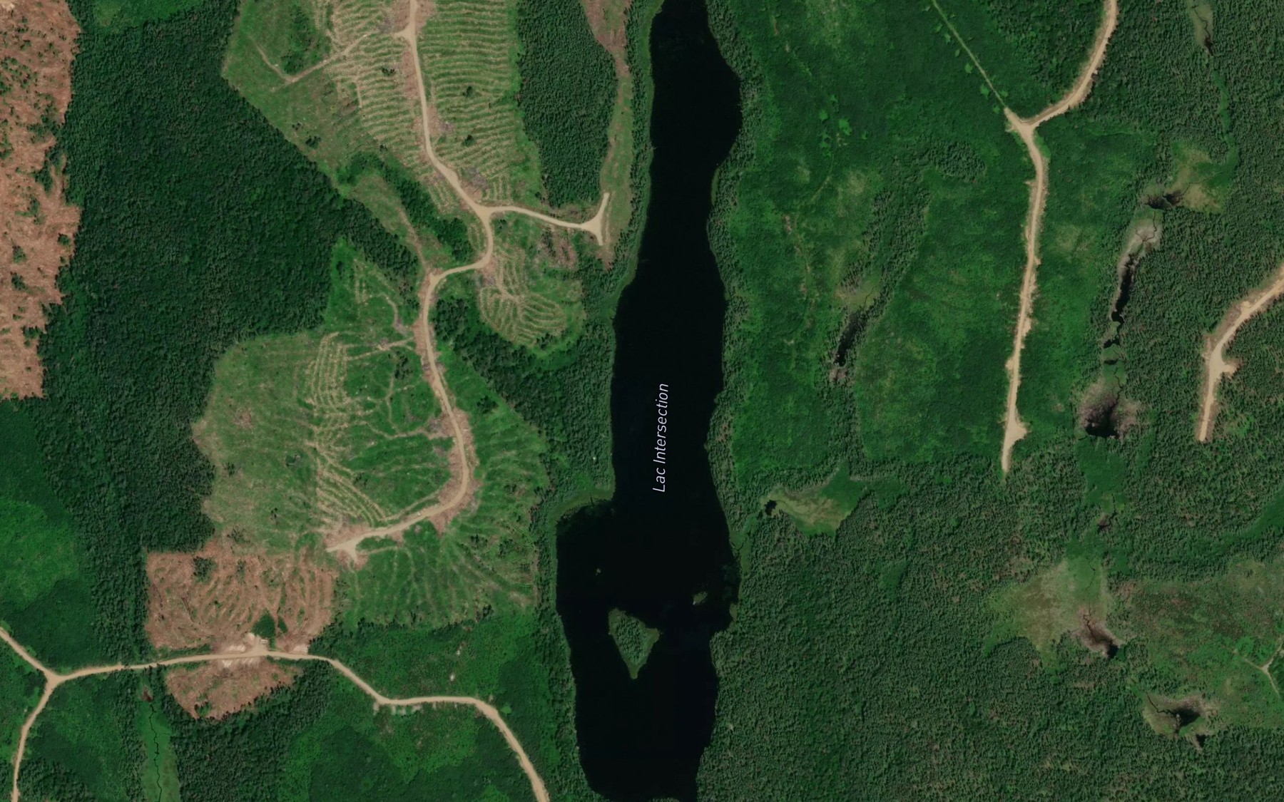 Satellite map of the Lac Intersection