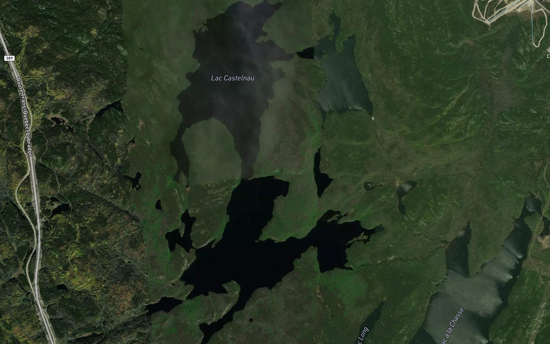 Satellite map of the Lac Castelnau