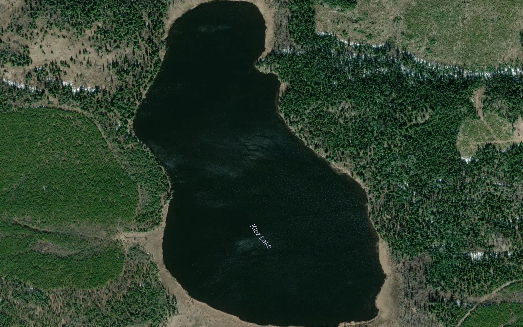 Satellite map of the Klez Lake