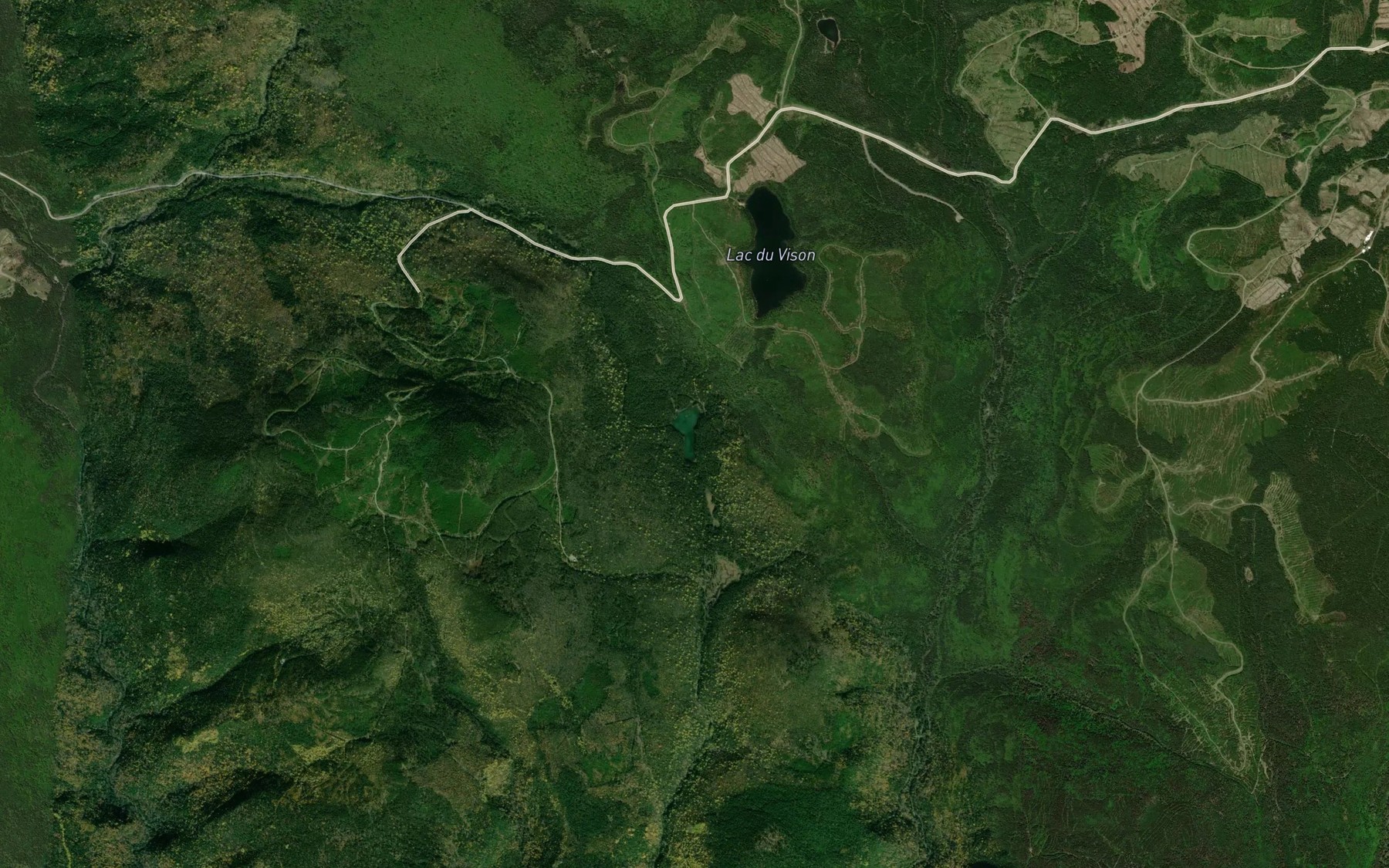 Satellite map of the Lac Gapeau