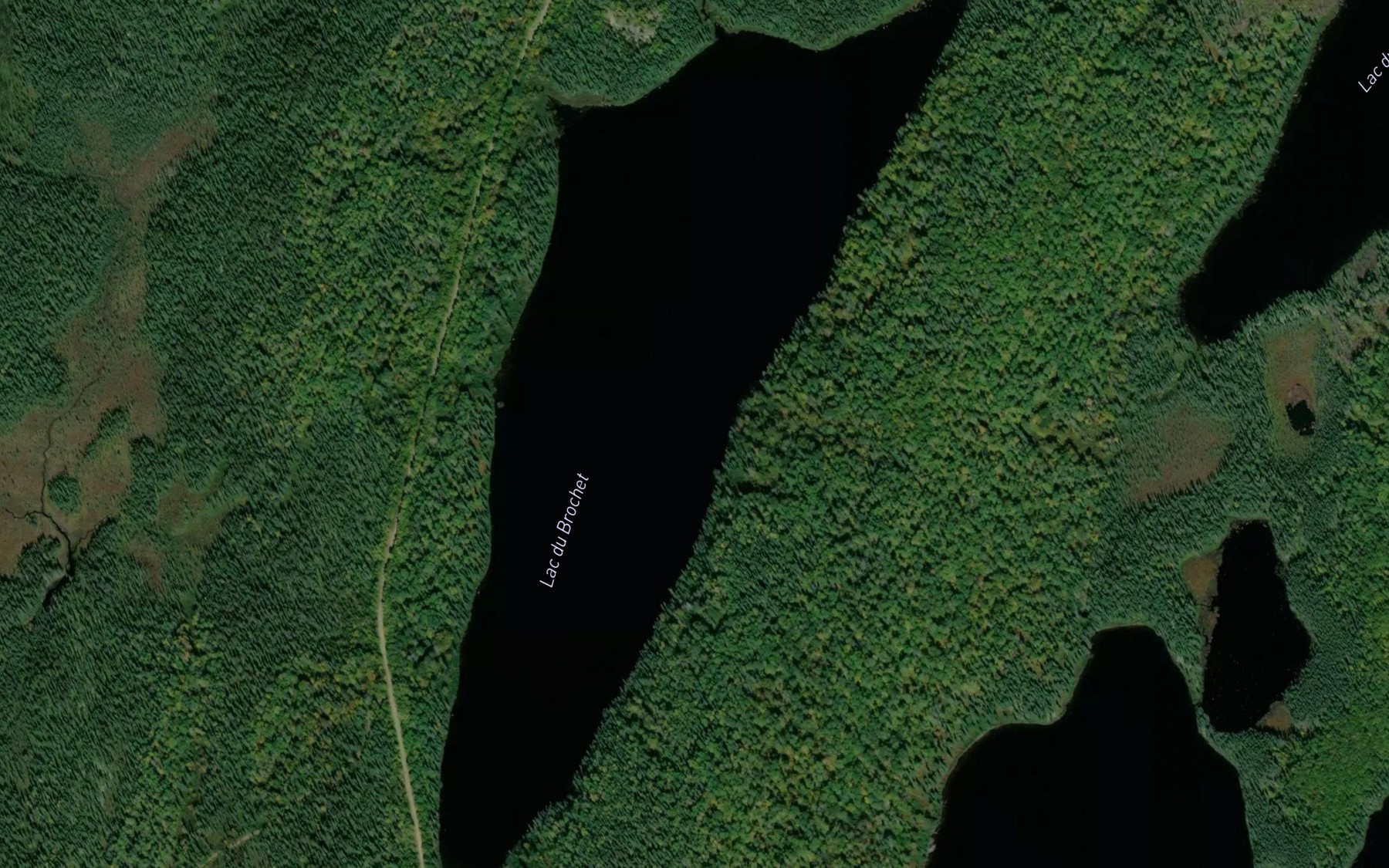 Satellite map of the Lac du Brochet