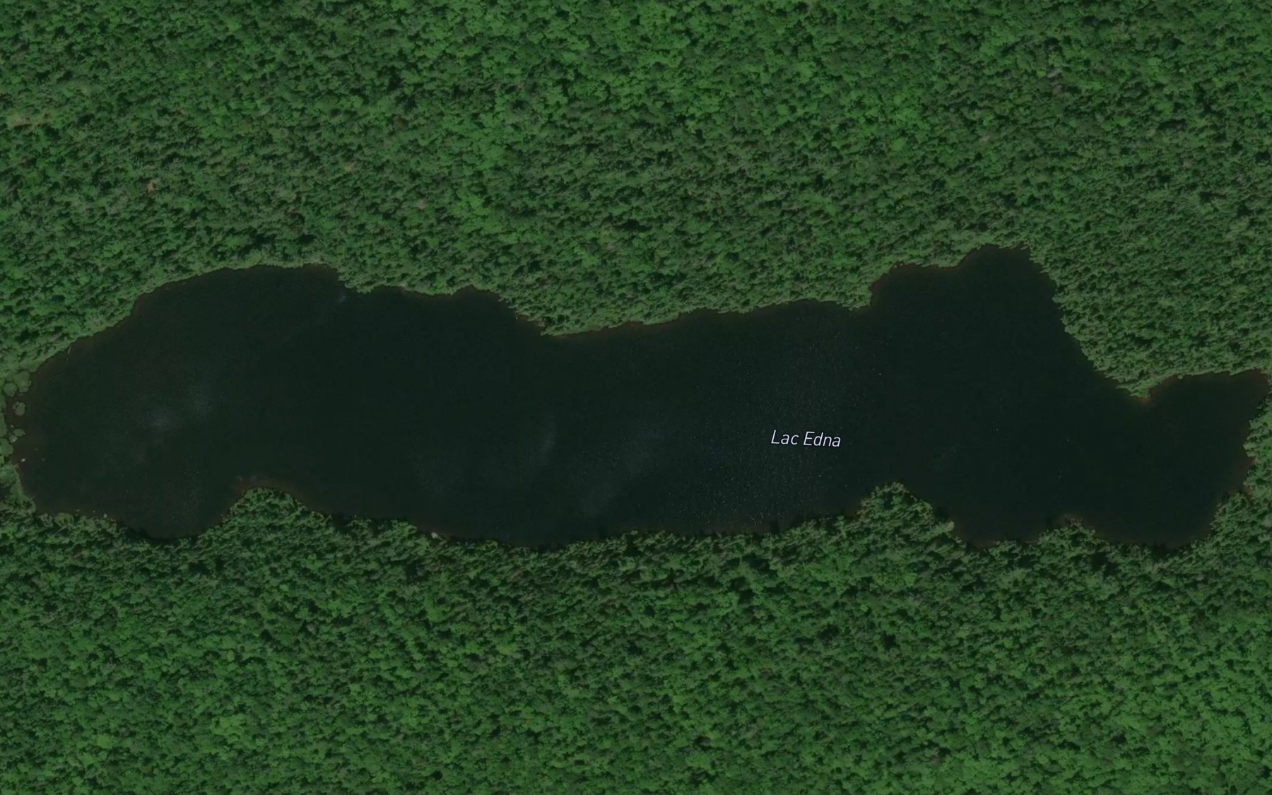 Satellite map of the Lac Edna