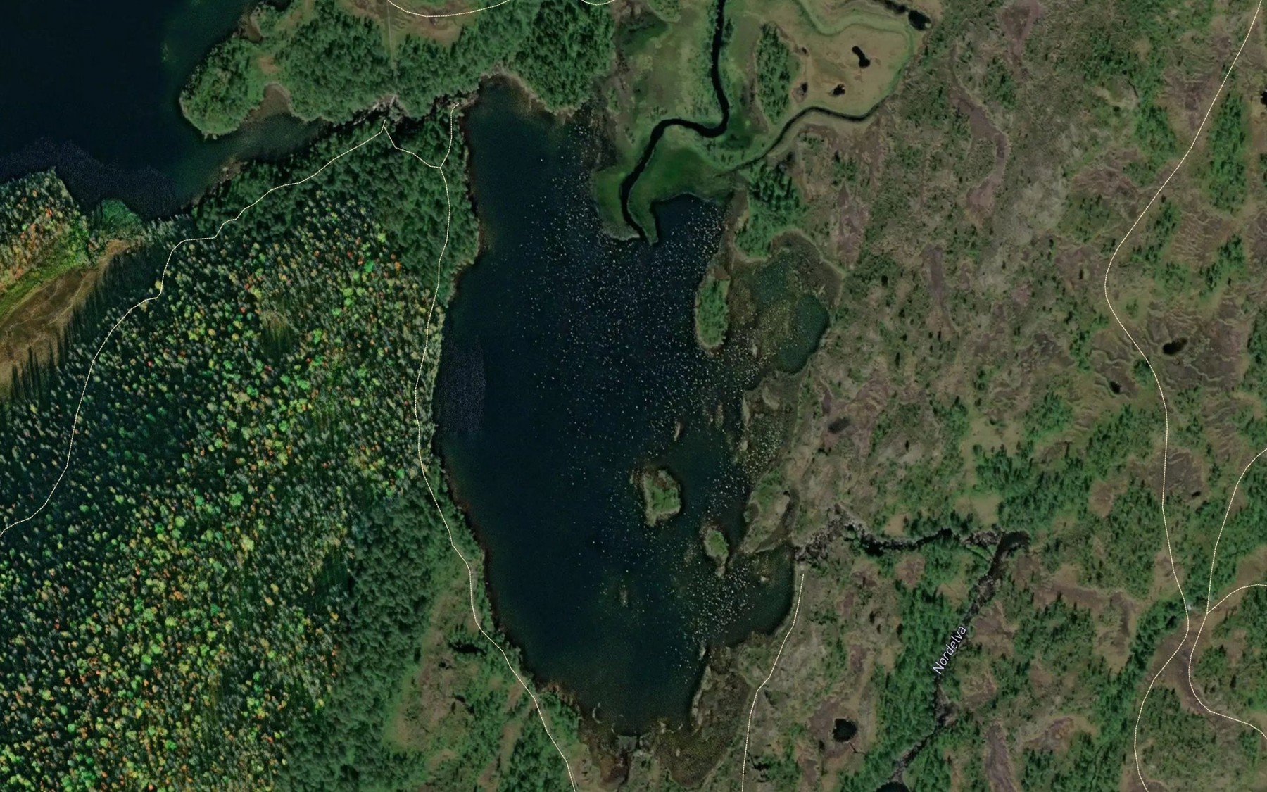Satellite map of the Hommervatnet