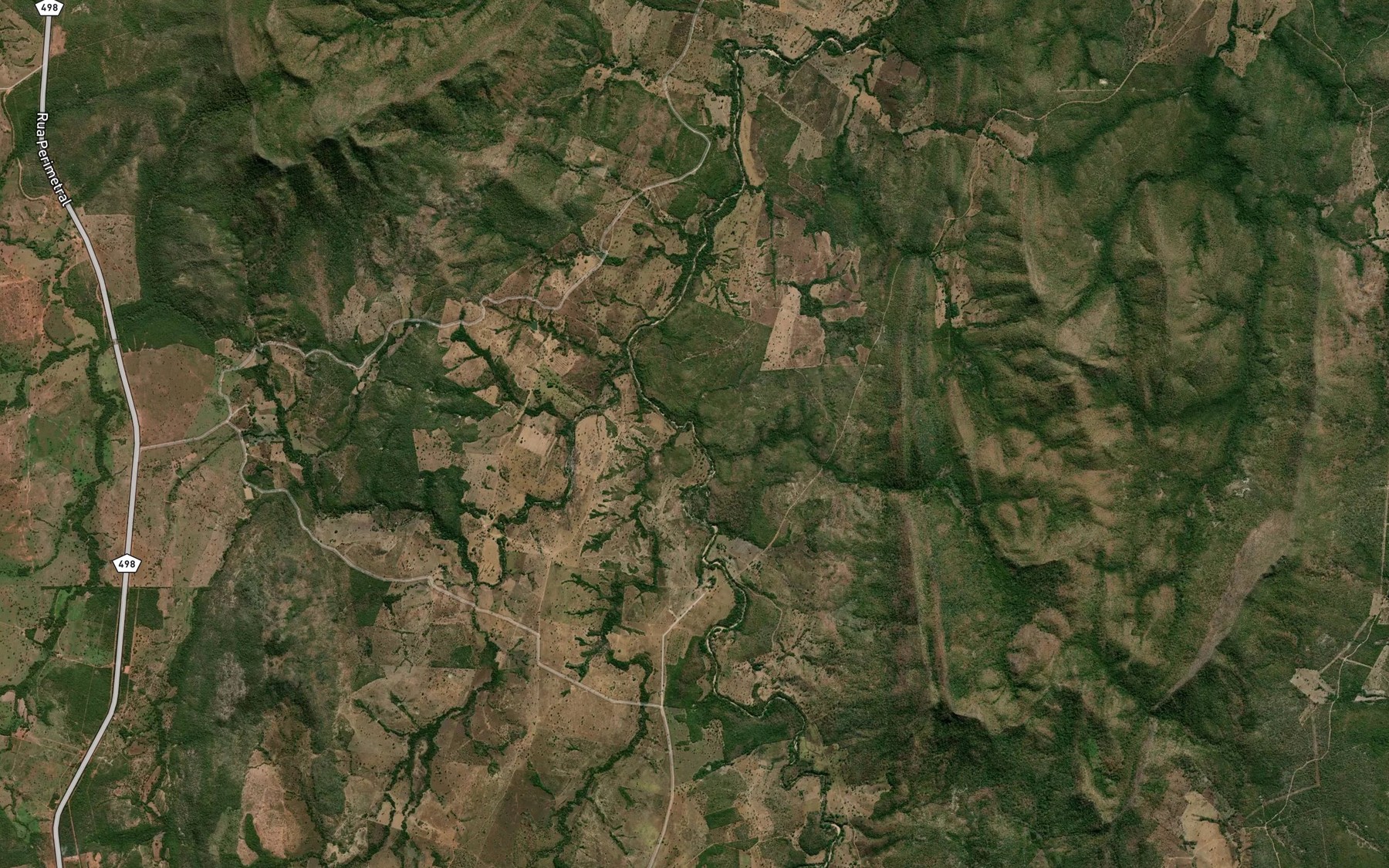 Satellite map of the Corrego Angelim