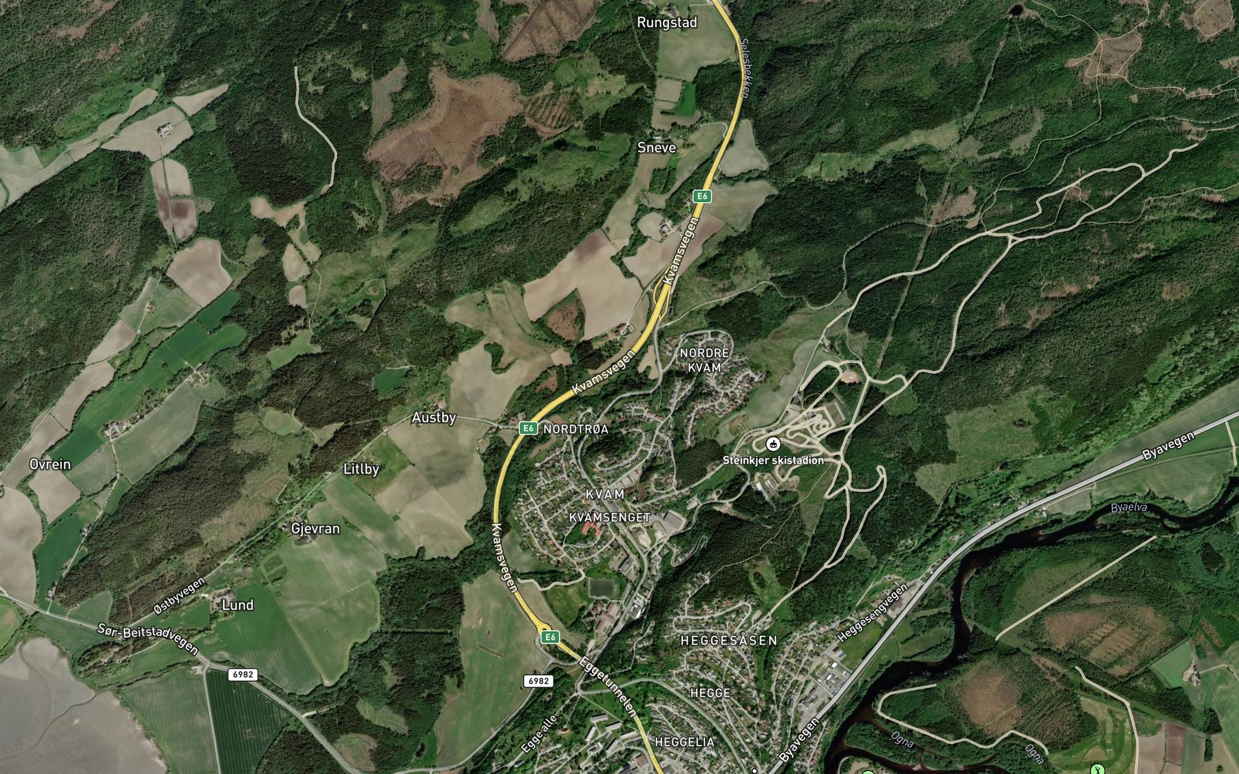 Satellite map of the Selesbekken