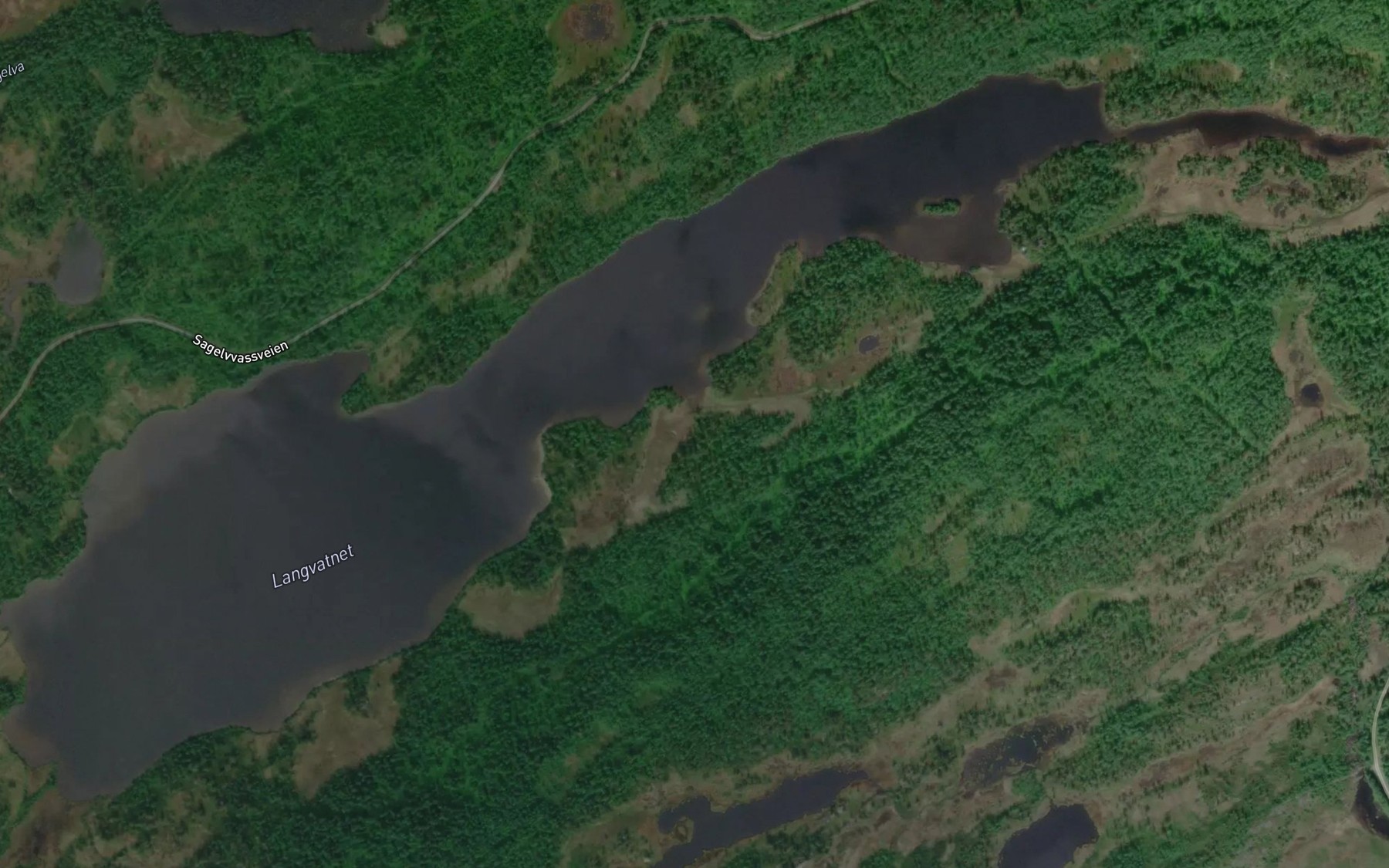 Satellite map of the Langvatnet