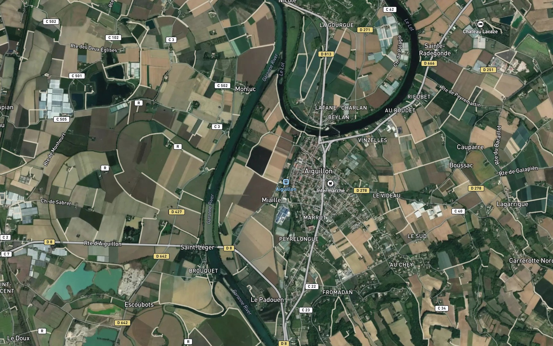 Satellite map of the Lot