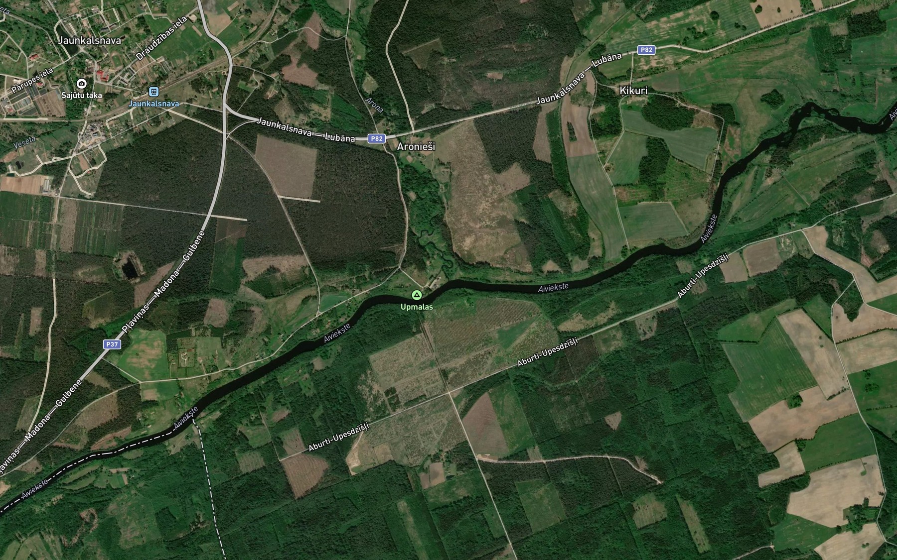 Satellite map of the Arona