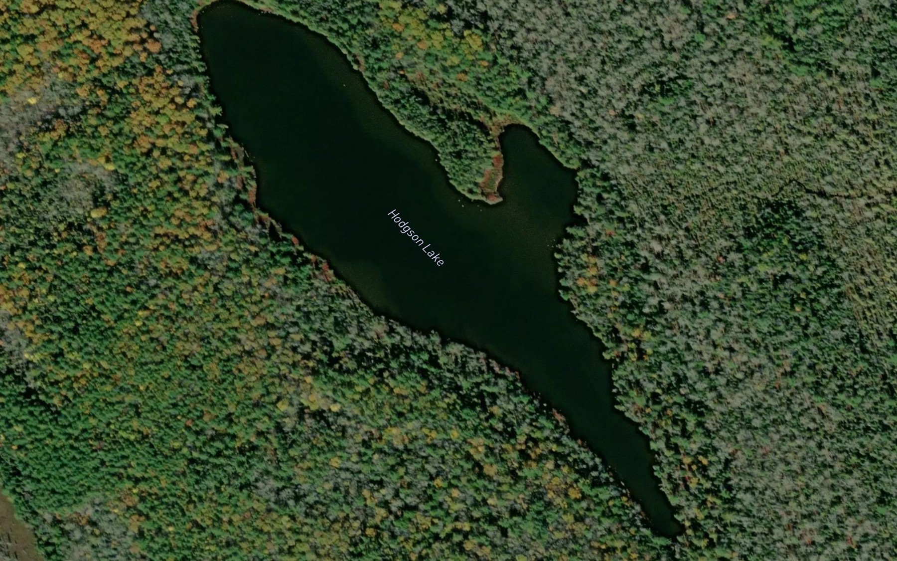 Satellite map of the Hodgson Lake