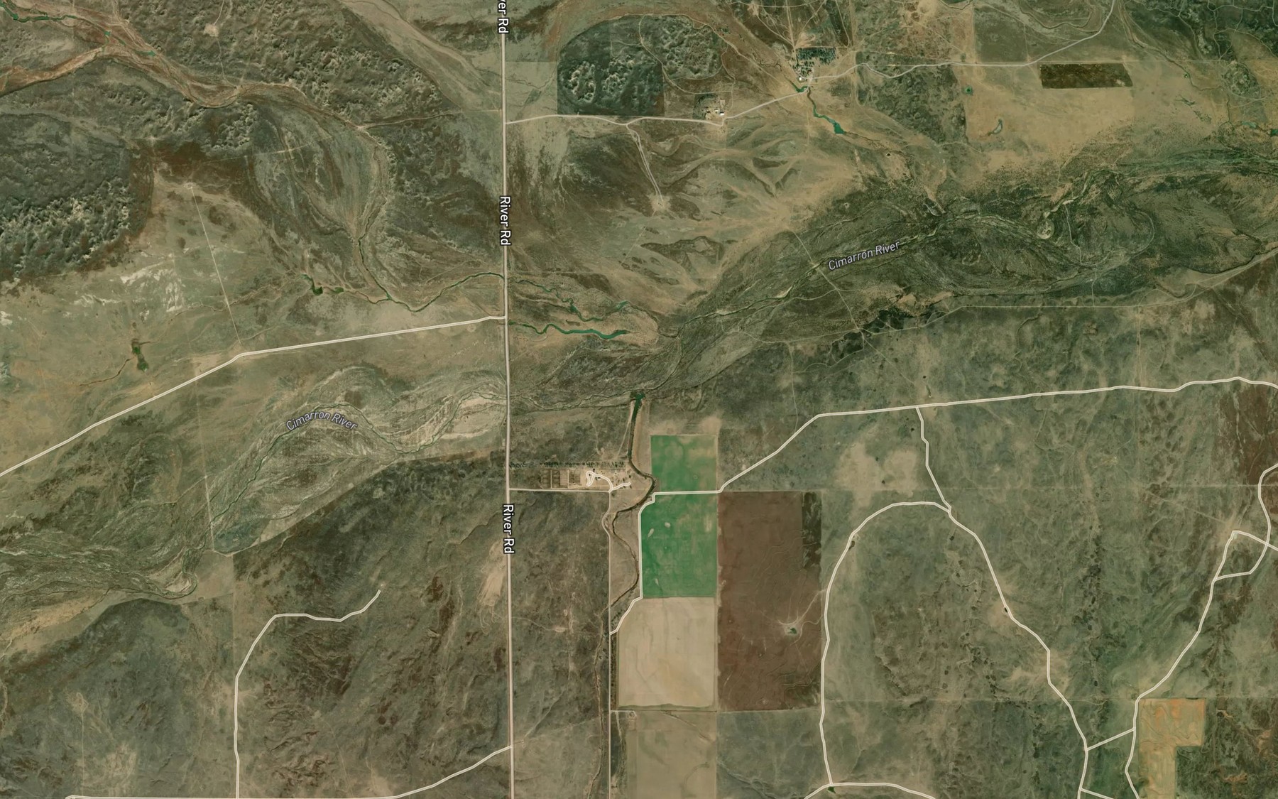 Satellite map of the Clark Creek
