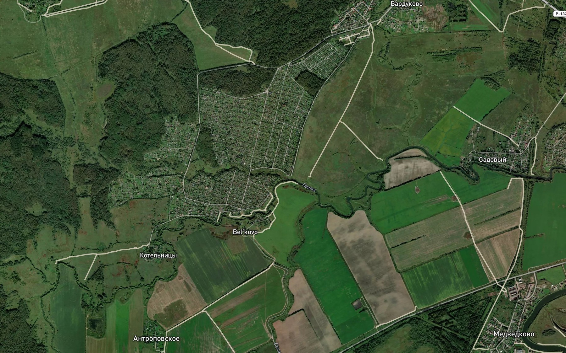 Satellite map of the Shepelyukha