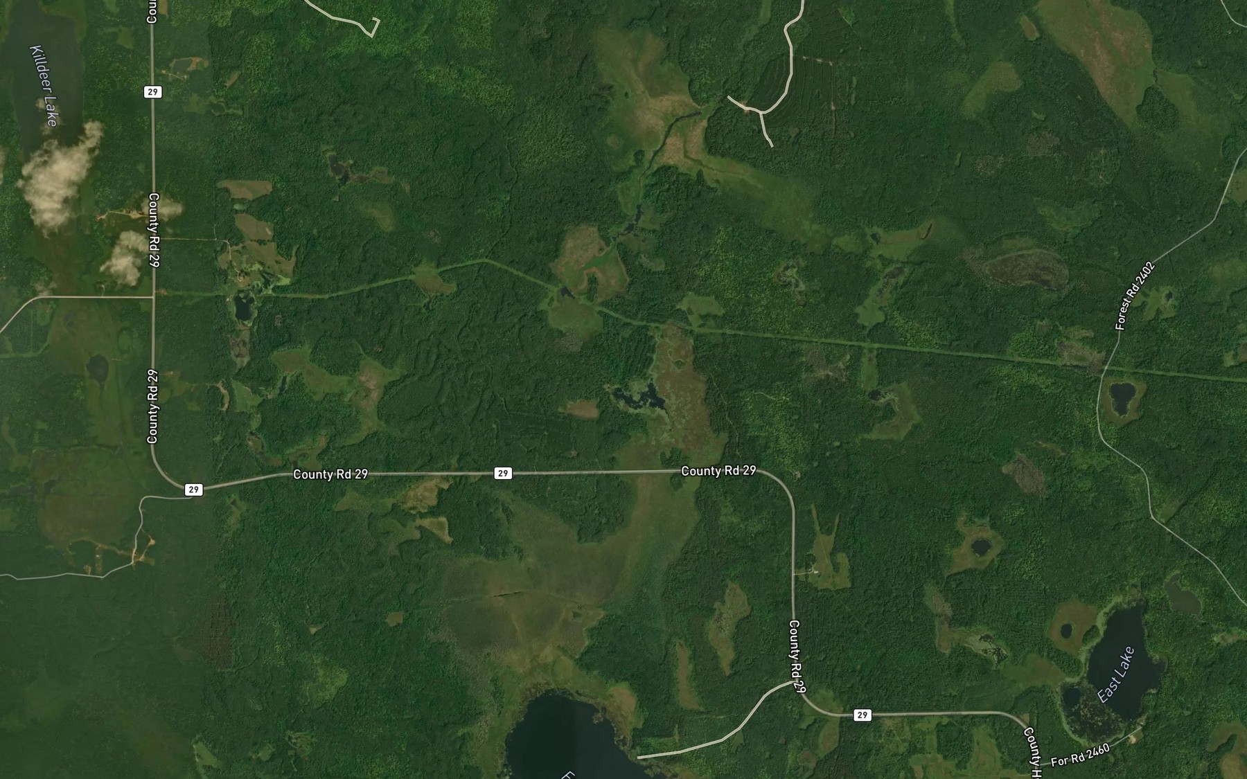 Satellite map of the Beaver Lodge Impoundment