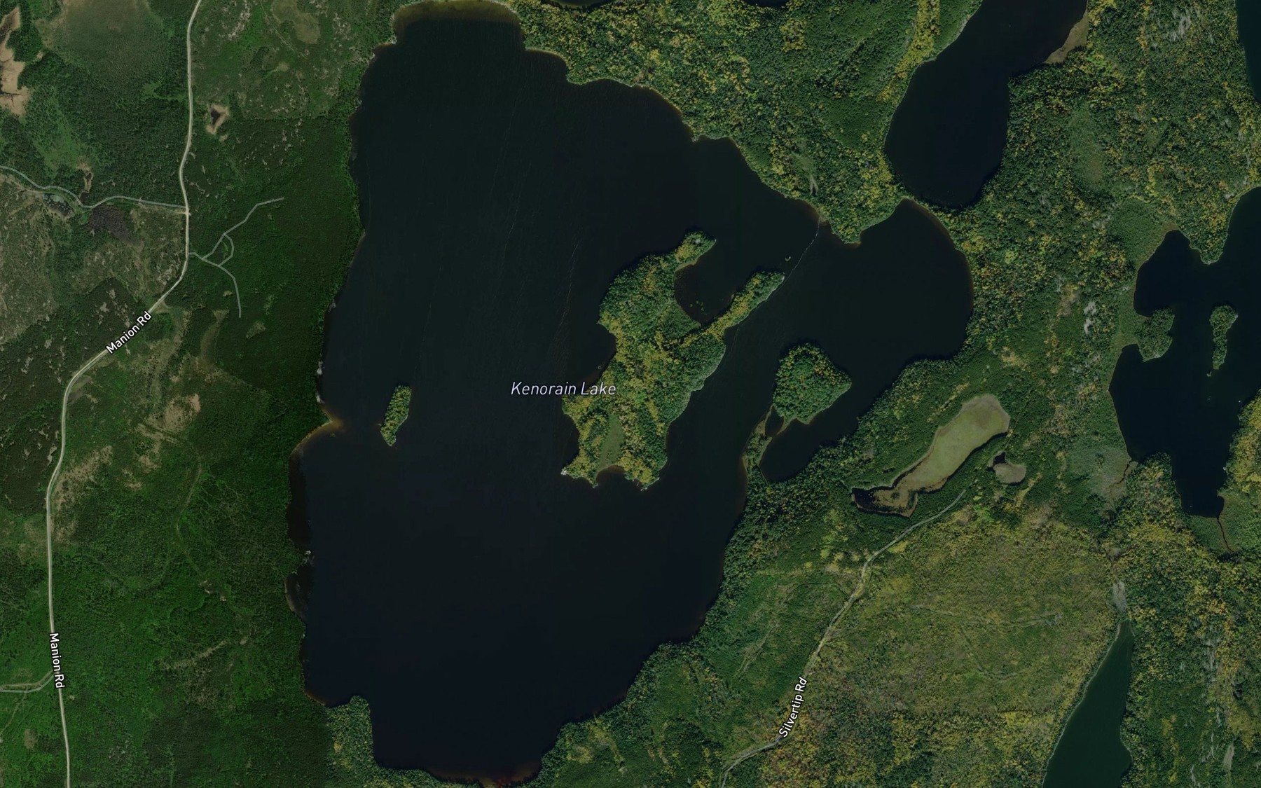 Satellite map of the Kenorain Lake