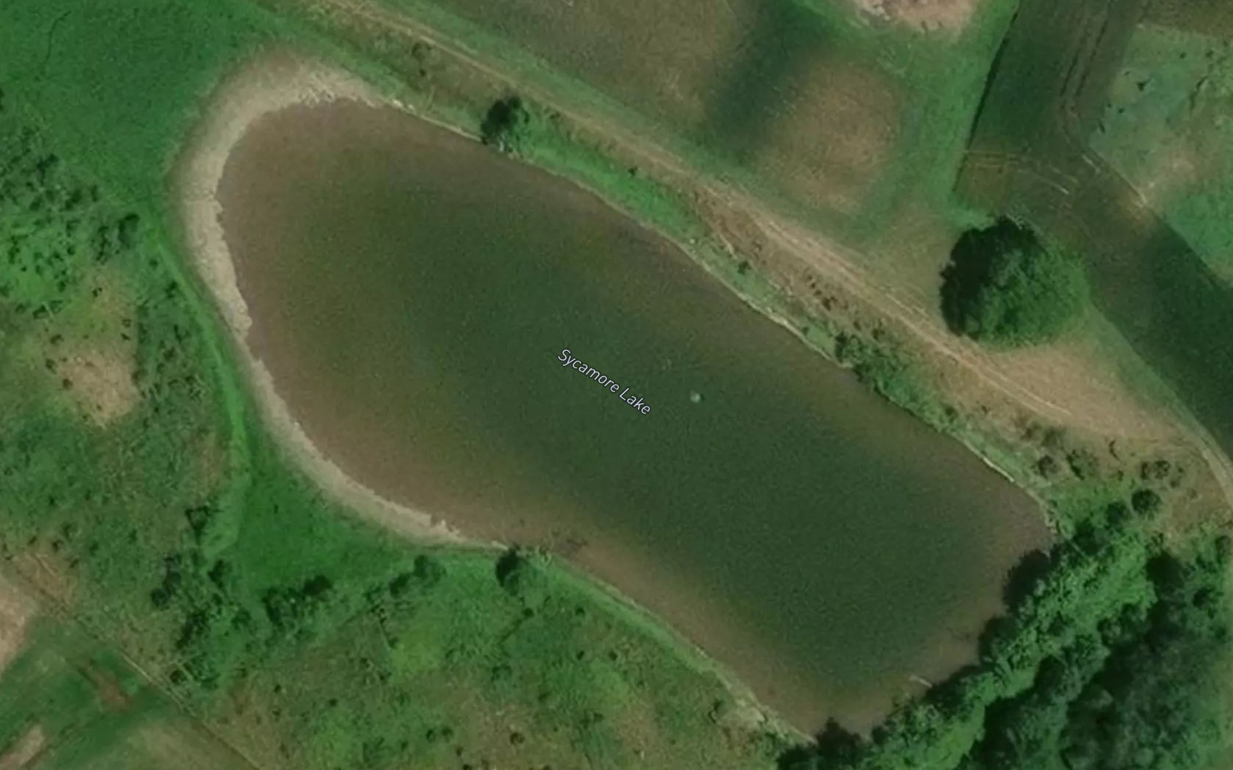 Satellite map of the Sycamore Lake