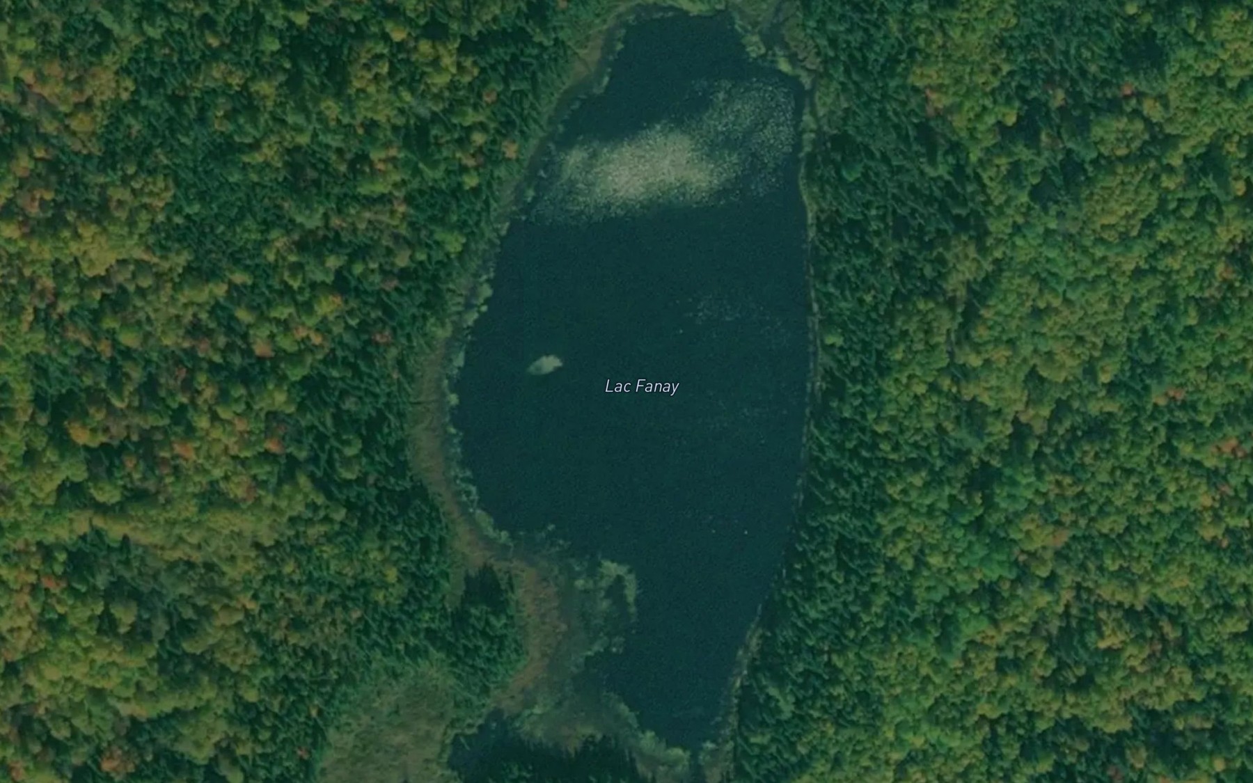Satellite map of the Lac Fanay