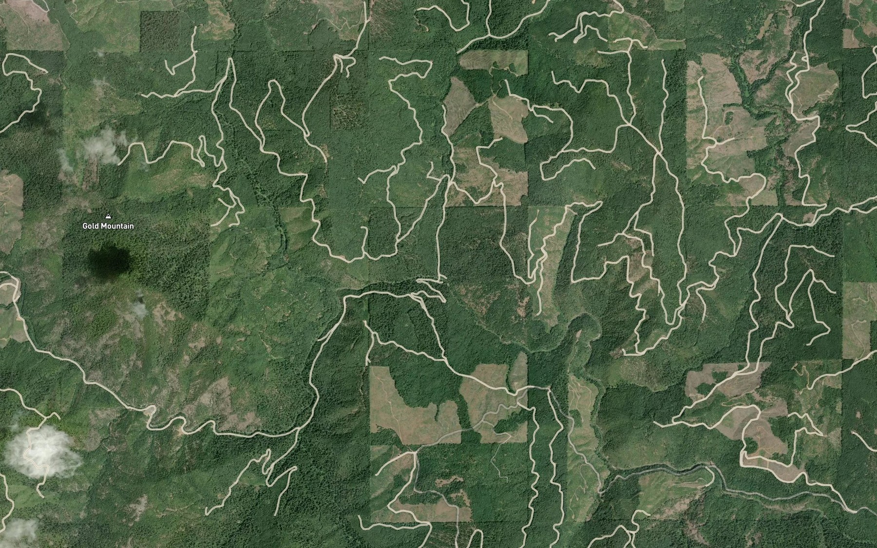 Satellite map of the Panther Creek