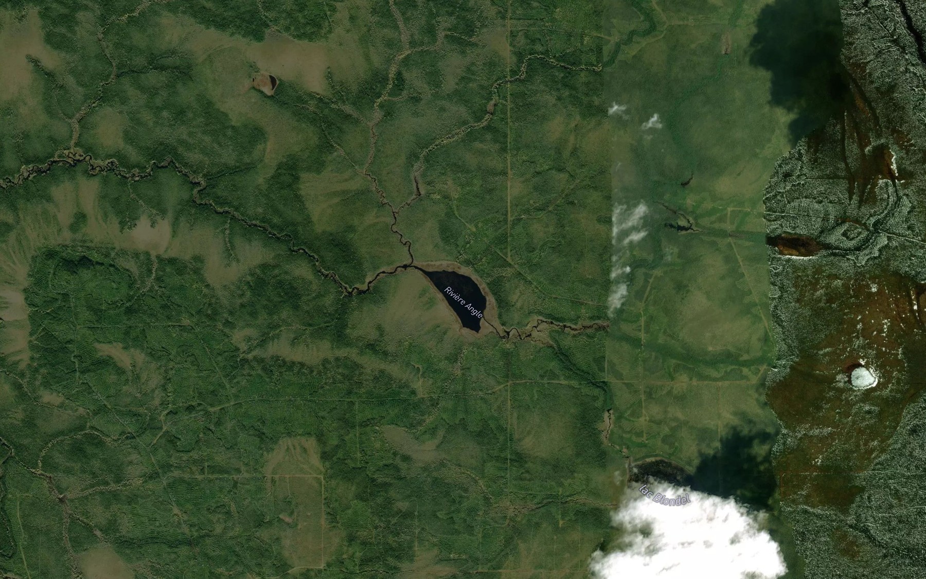 Satellite map of the LacLongpre