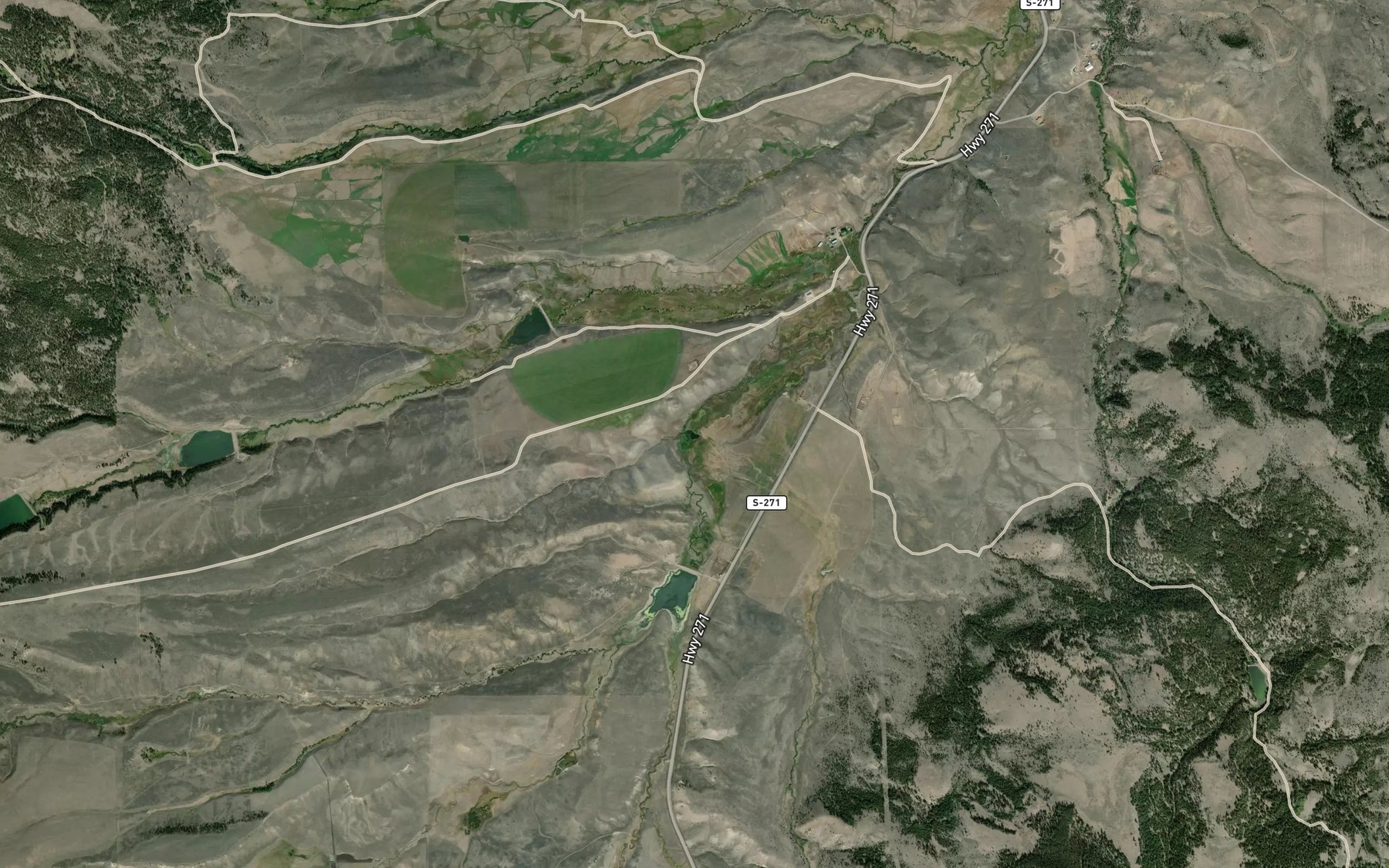 Satellite map of the Sheep Creek