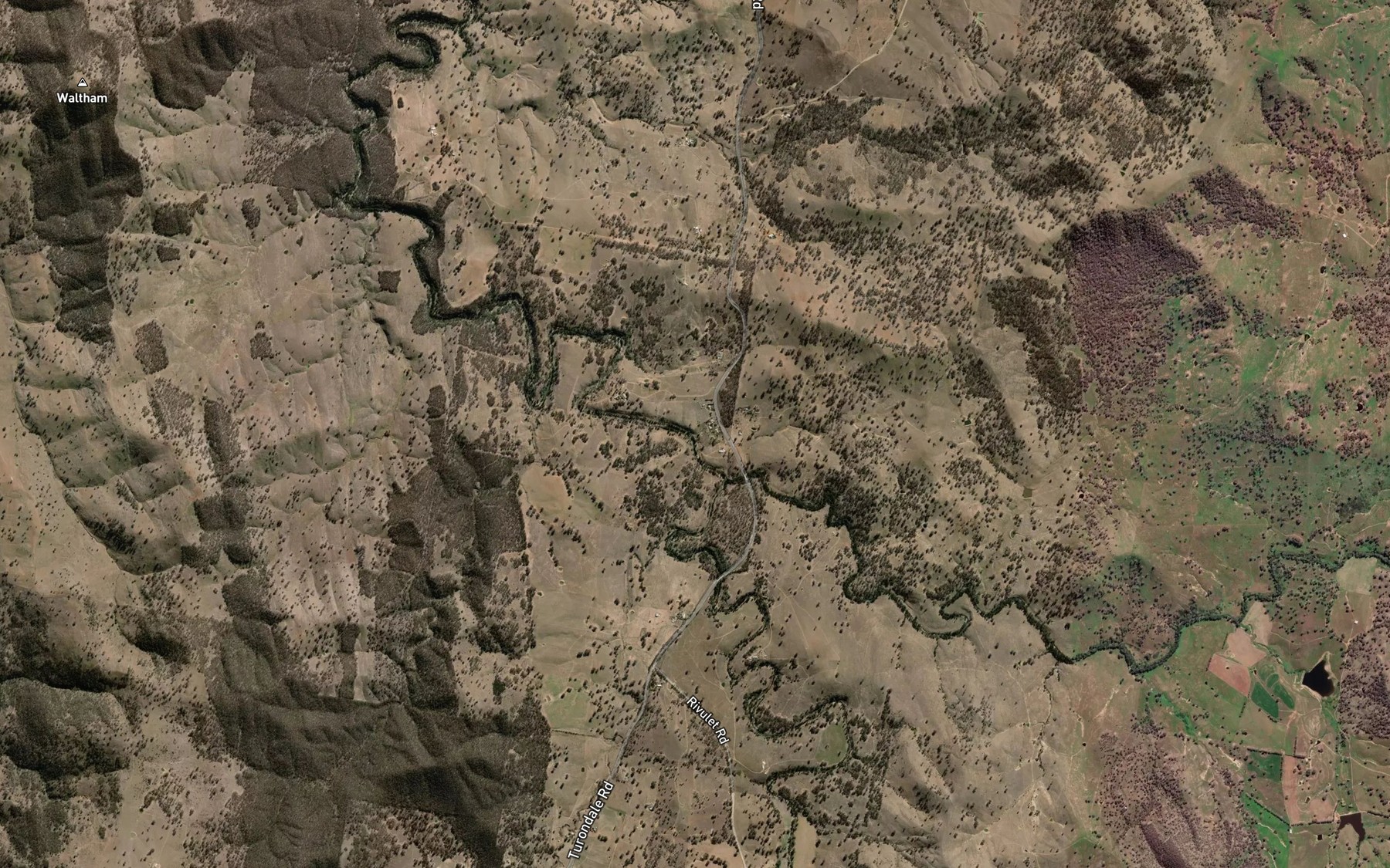 Satellite map of the Cheshires Creek
