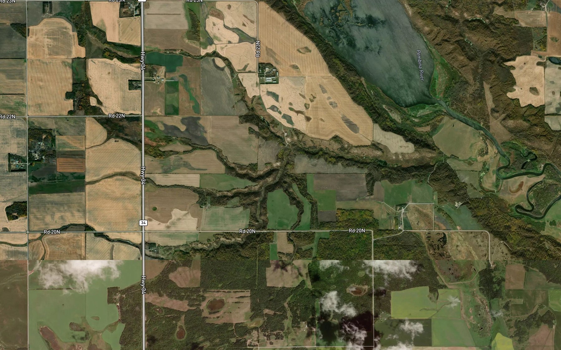 Satellite map of the Grand Forks