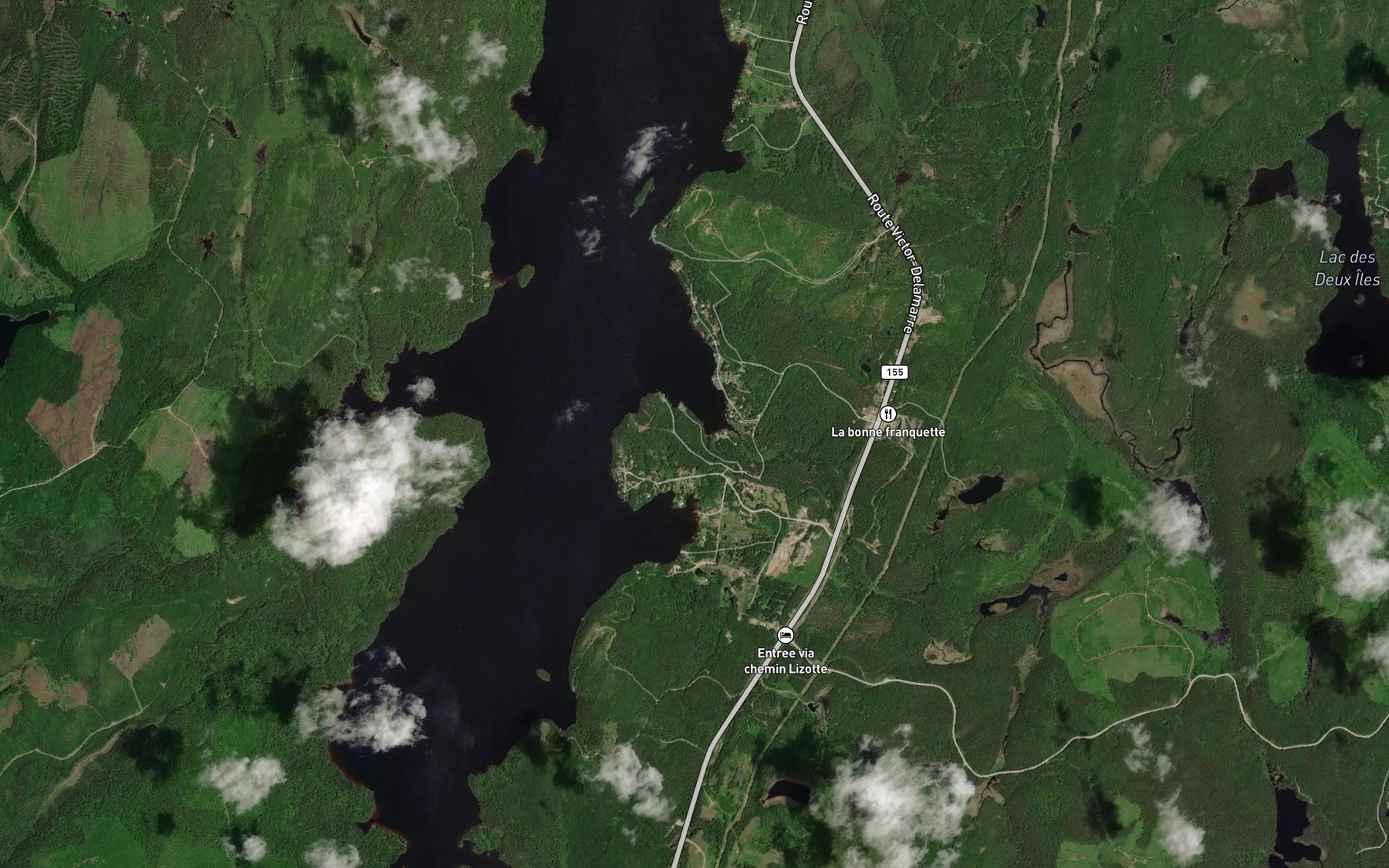 Satellite map of the Baie des Perron