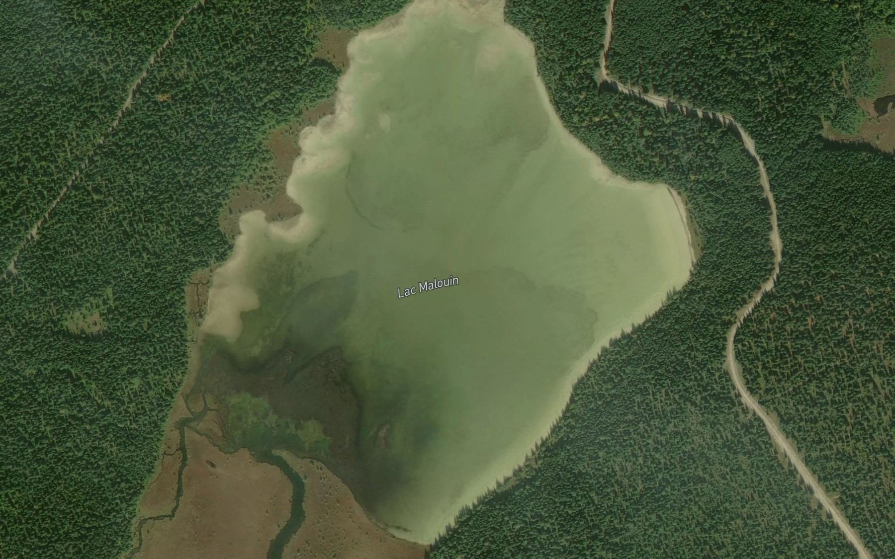 Satellite map of the Lac Malouin